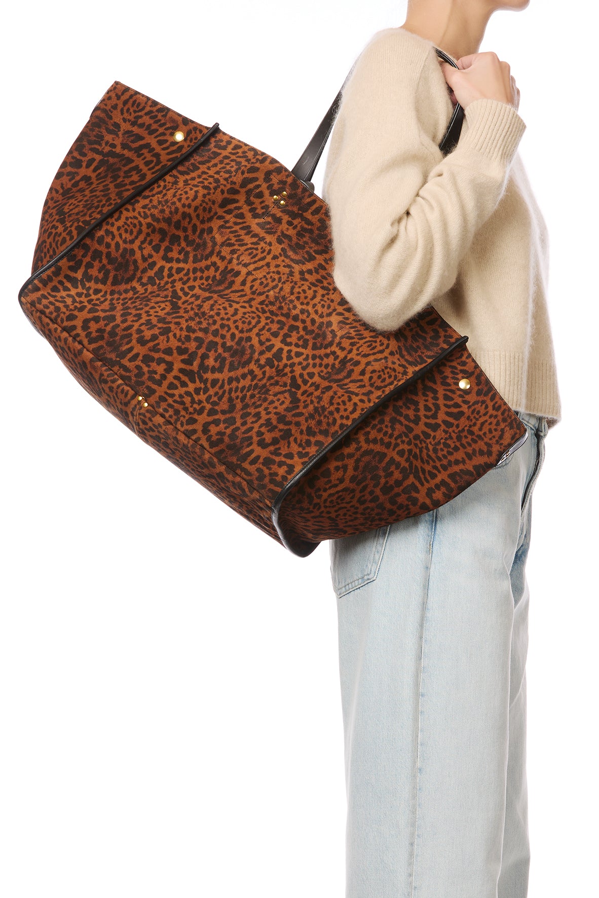 Sac Cabas Léon L croute velours Chat Sauvage