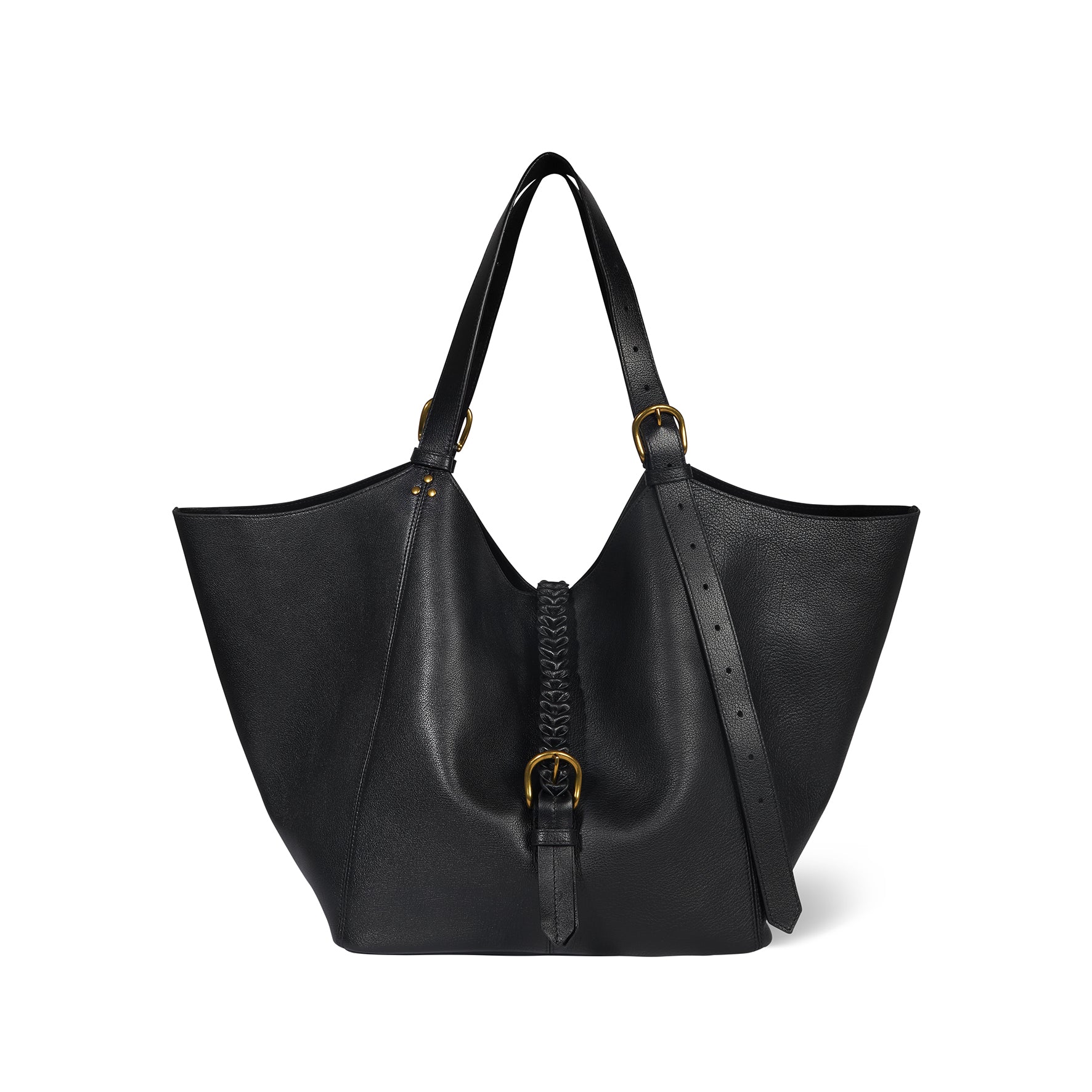 Sac Cabas Joseph M buffle Noir Brass