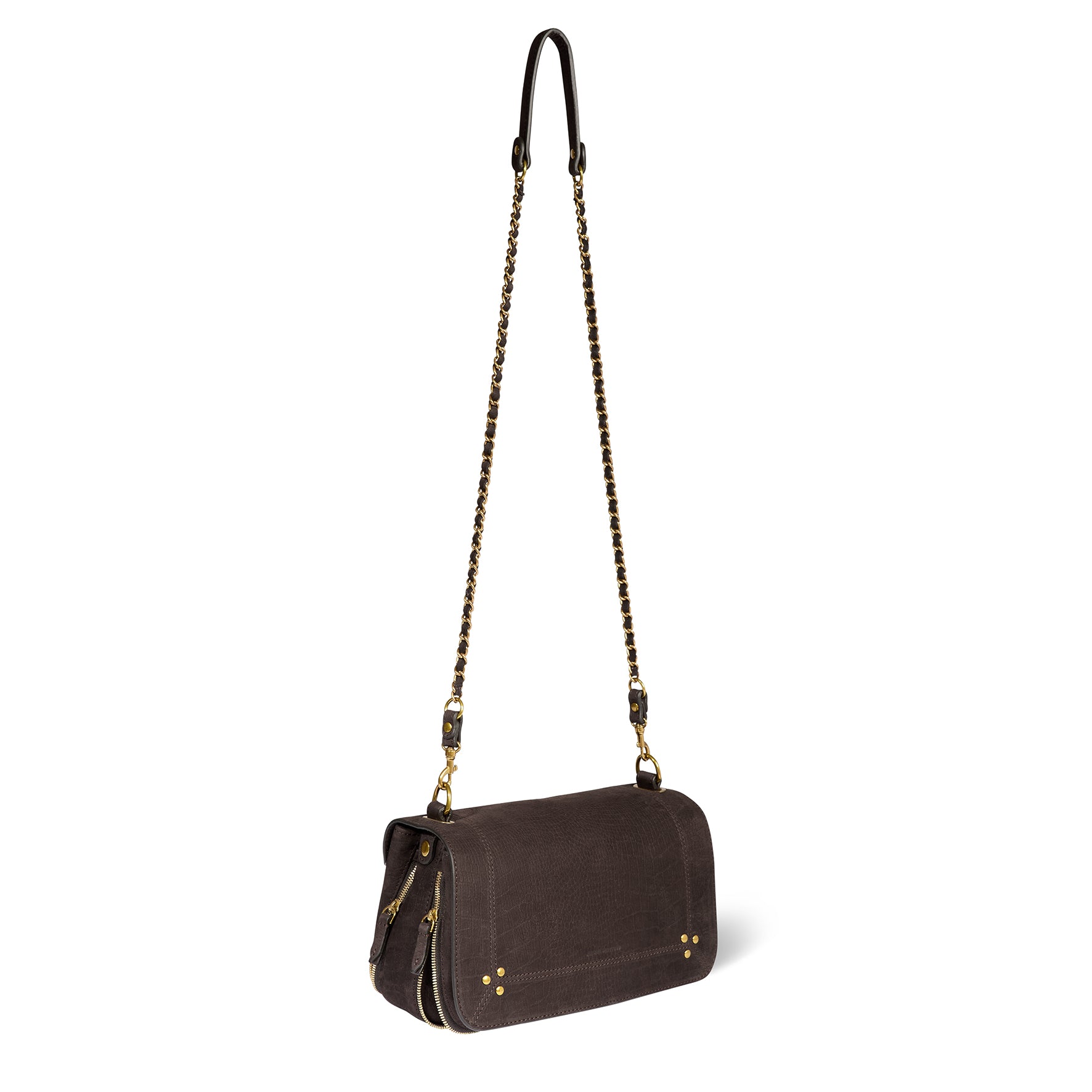 Sac Bobi taurillon Imprimé Croco Moka