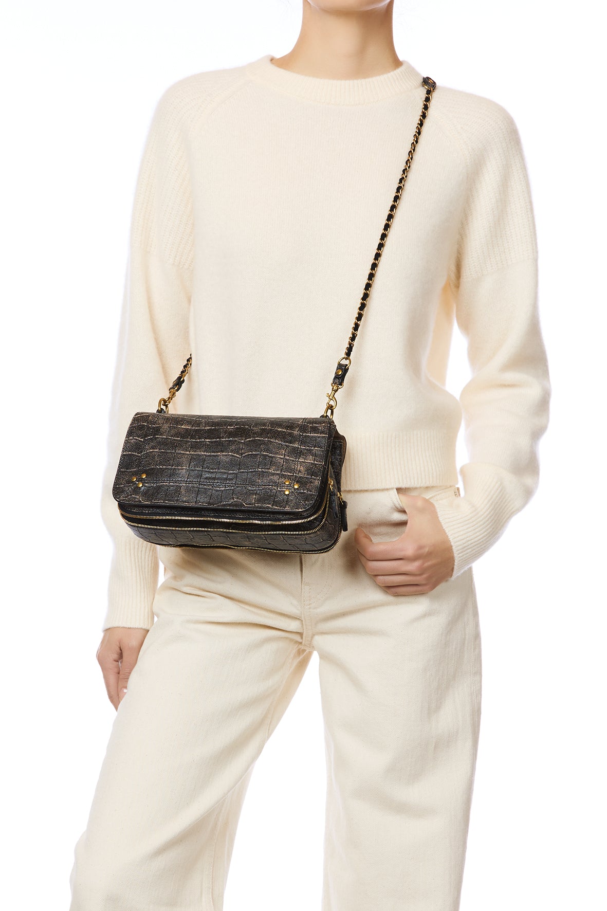 Jerome Dreyfuss BOBI ショルダーバッグ Bobi Bag Imprimé Croco Grunge Sheepskin – Jérôme Dreyfuss