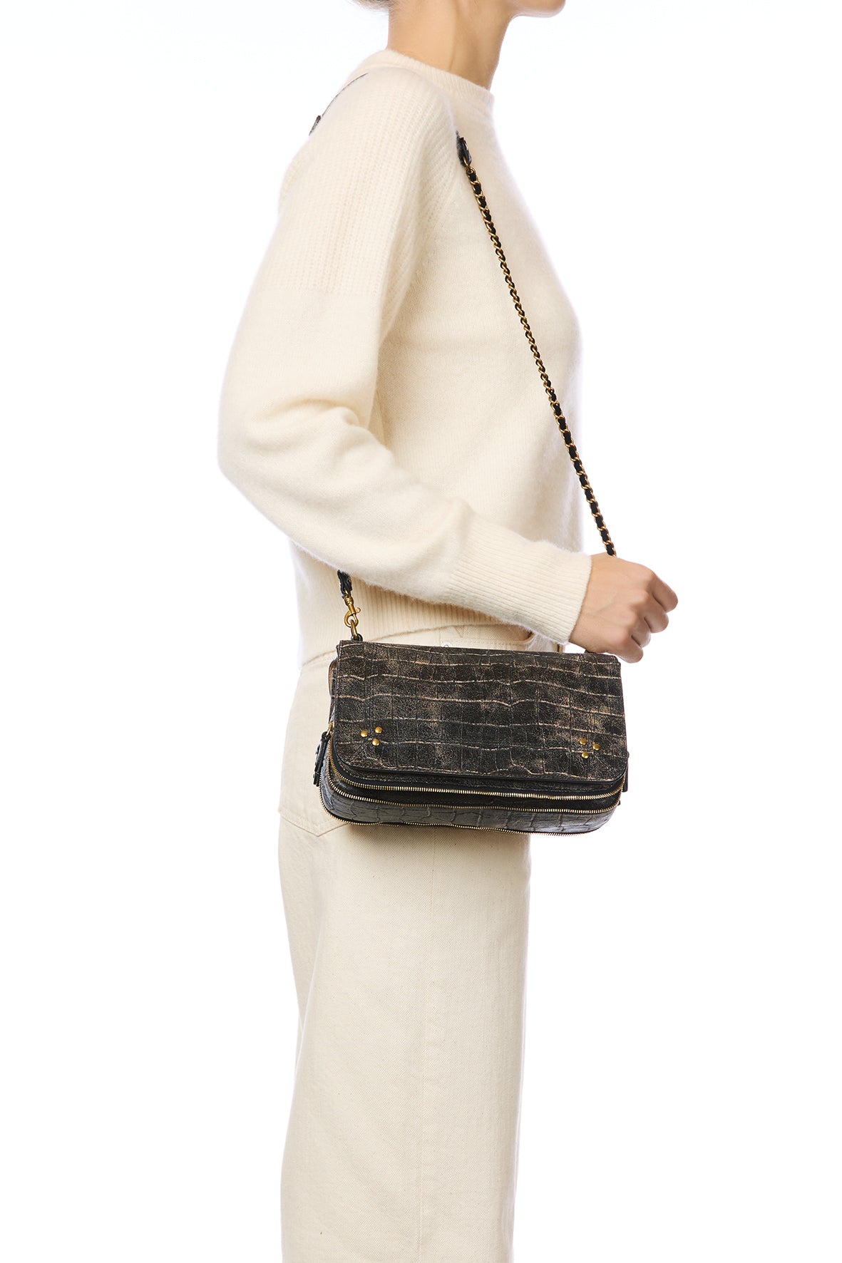 Bobi Bag Imprimé Croco Grunge Sheepskin – Jérôme Dreyfuss