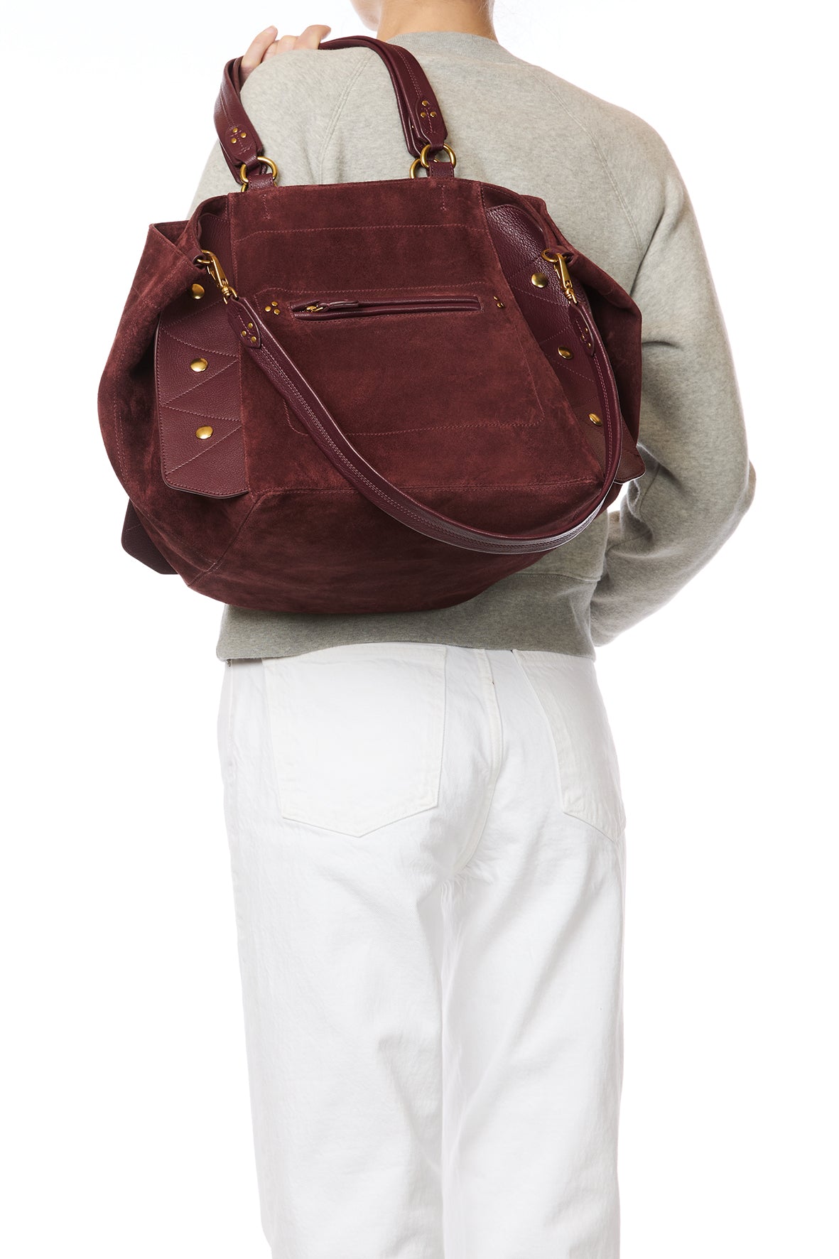 Sac Cabas Roger croute velours Brulé