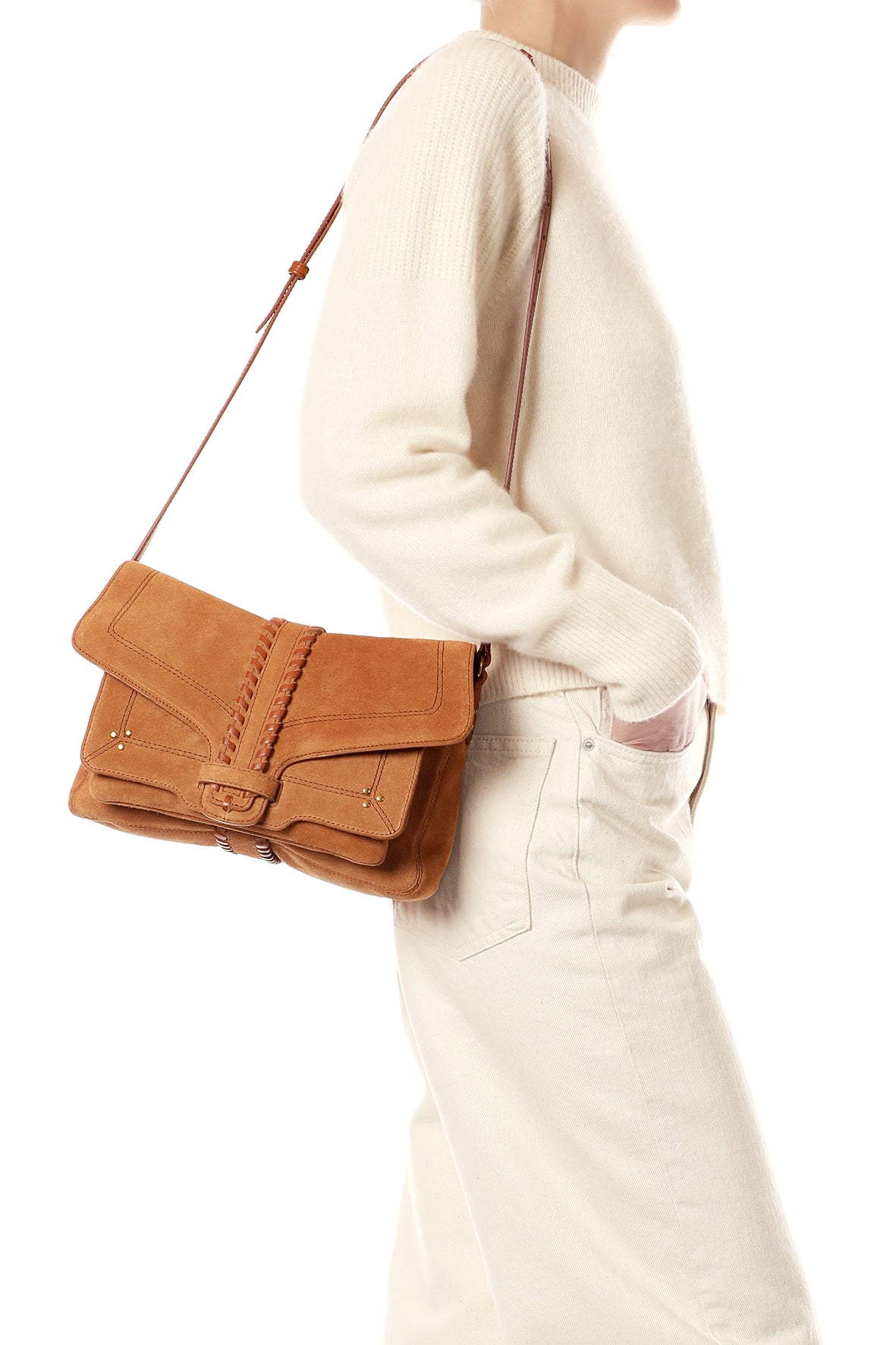 Harry M Bag Caramel Split Suede – Jérôme Dreyfuss
