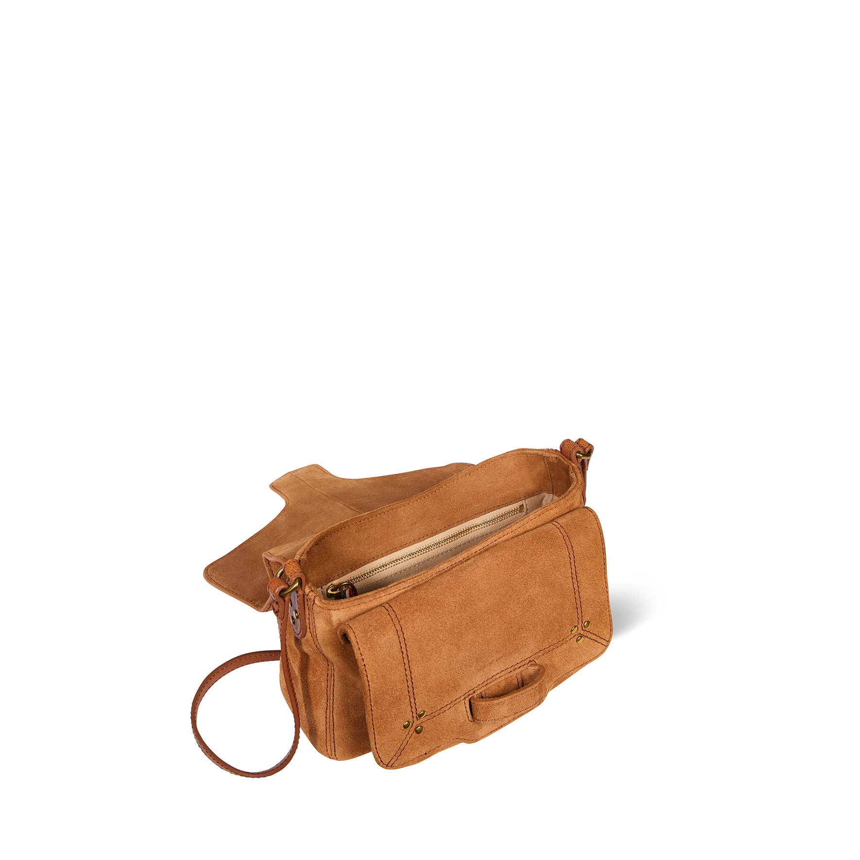 Sac Harry S croute velours Caramel