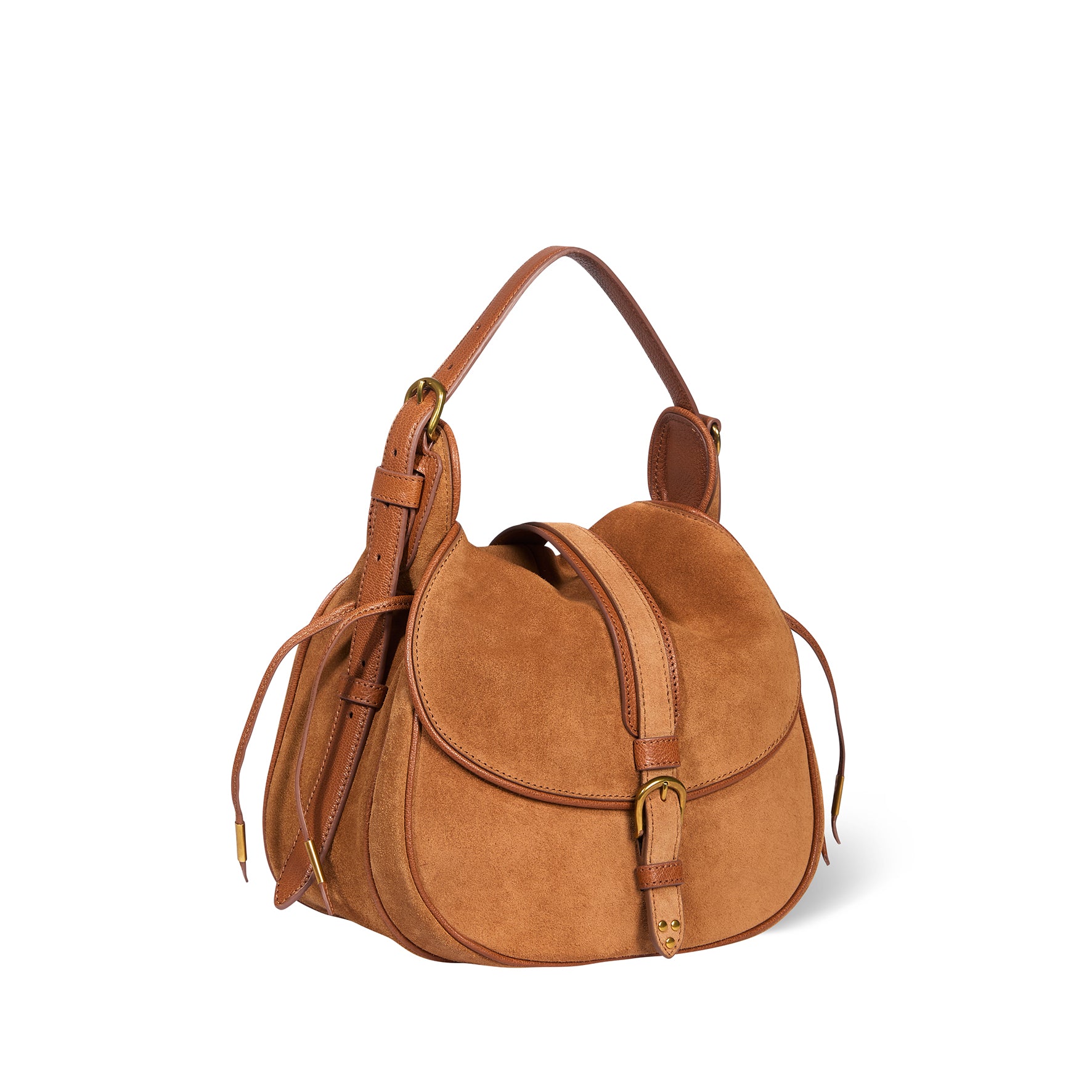 Sac Gildas croute velours Caramel