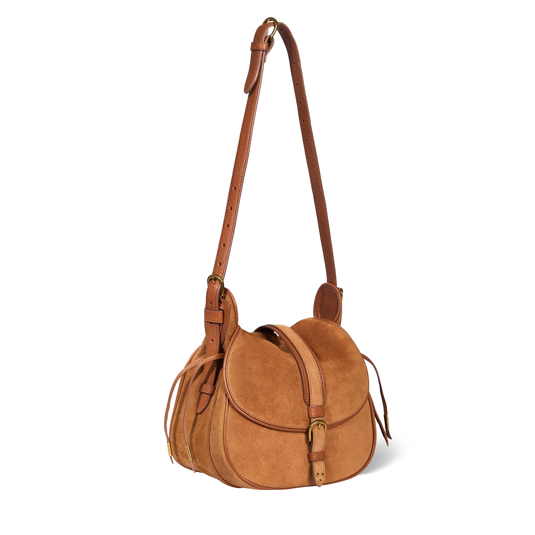 Sac Gildas croute velours Caramel