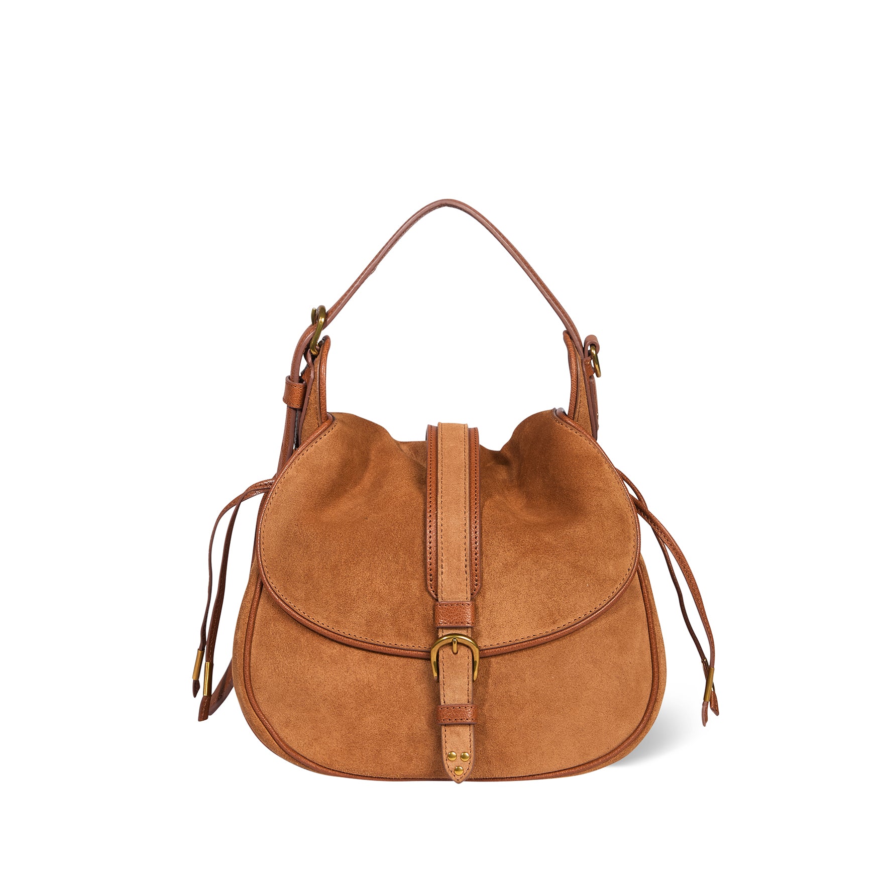 Sac Gildas croute velours Caramel