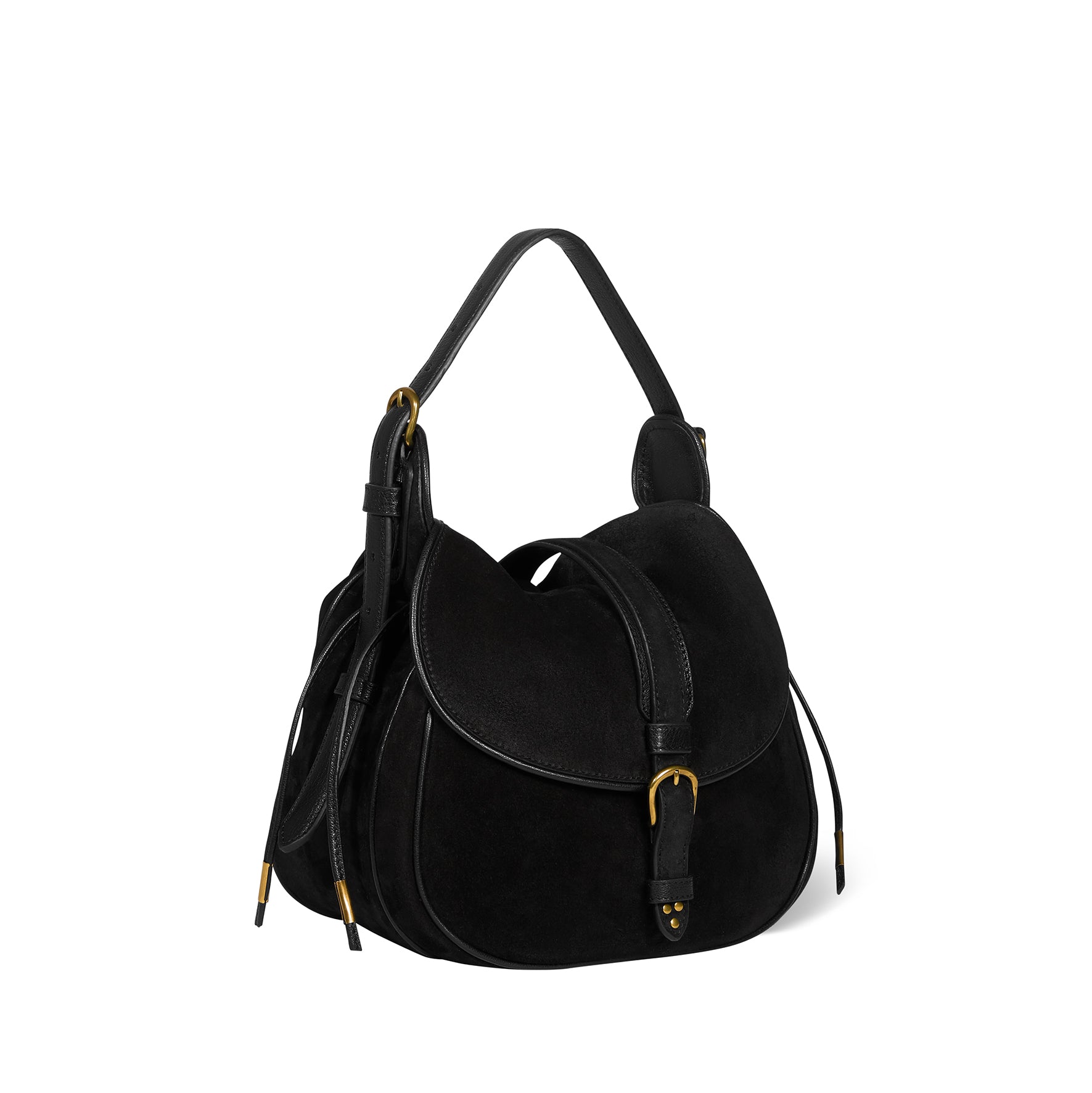 Sac Gildas croute velours Noir