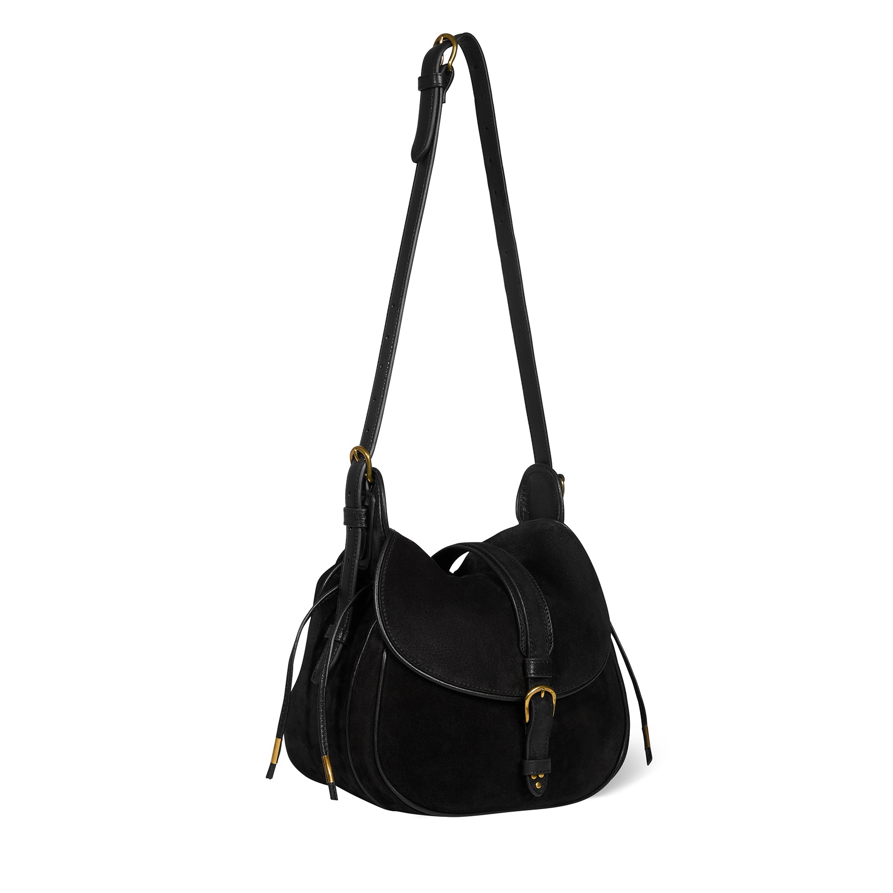 Sac Gildas croute velours Noir
