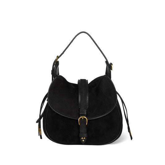 Sac Gildas croute velours Noir