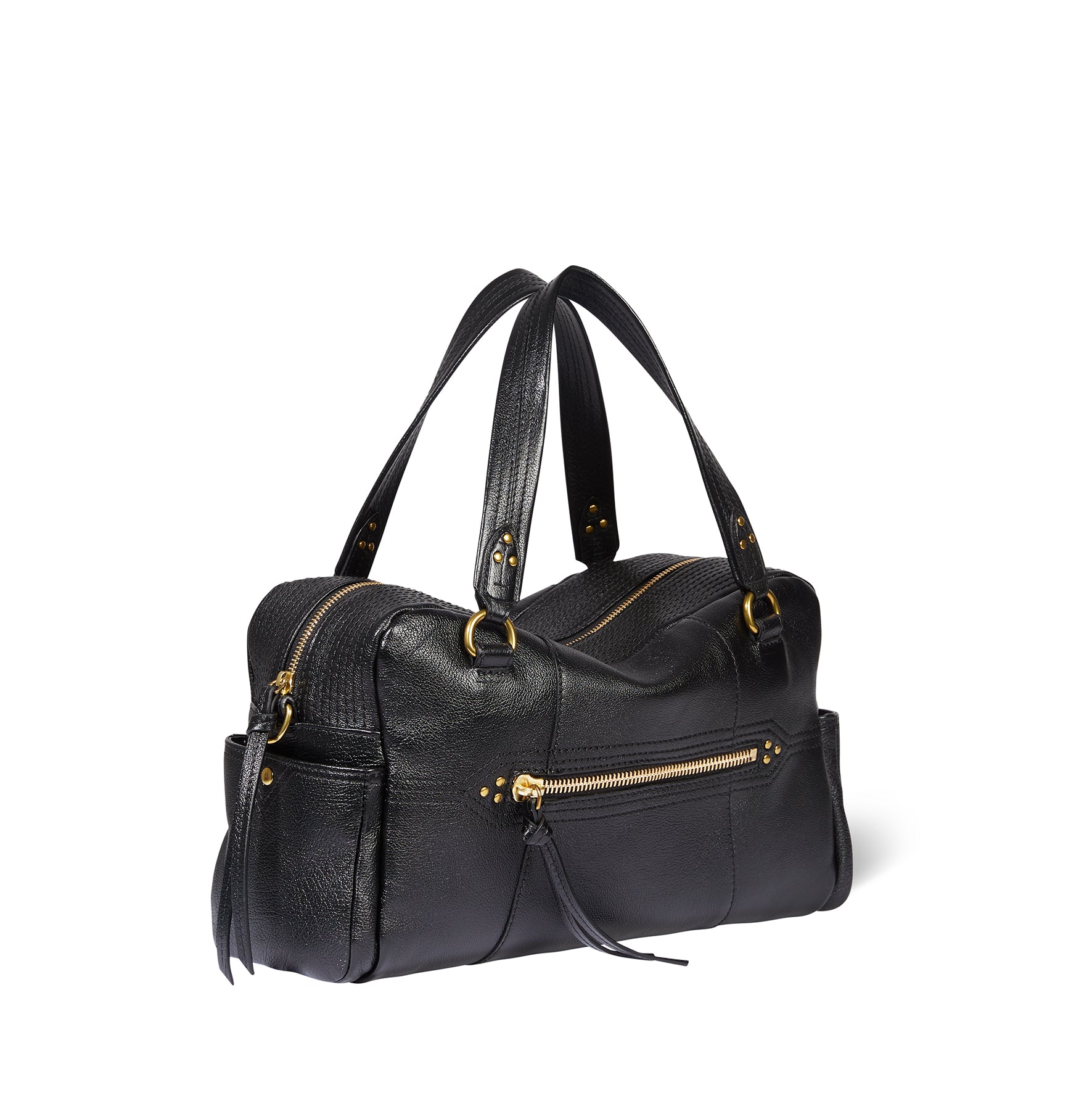 Lucky Bowling Bag Noir Brass Buffaloskin – Jérôme Dreyfuss