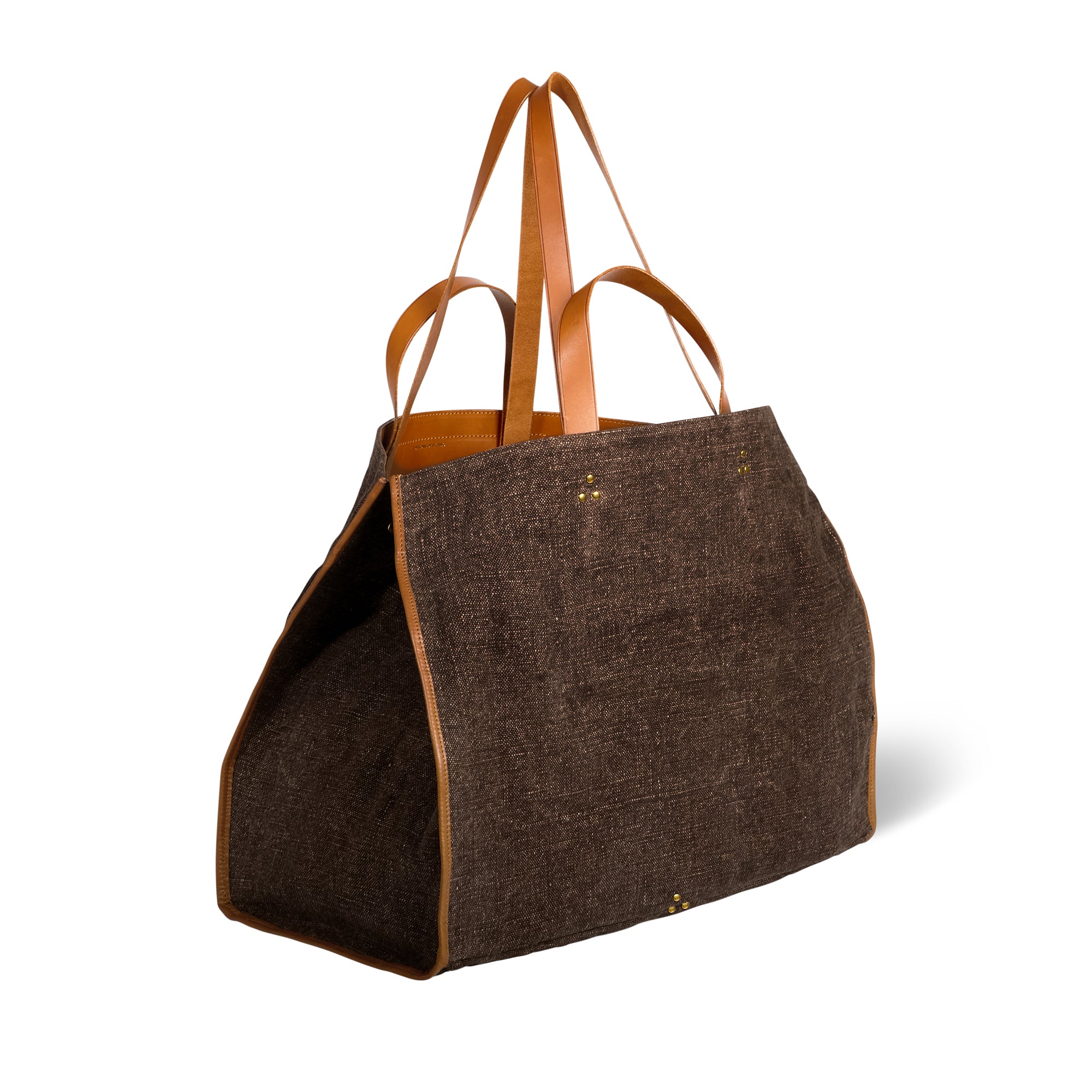 バッグ Leon Léon L Tote bag Chocolat Linen – Jérôme Dreyfuss