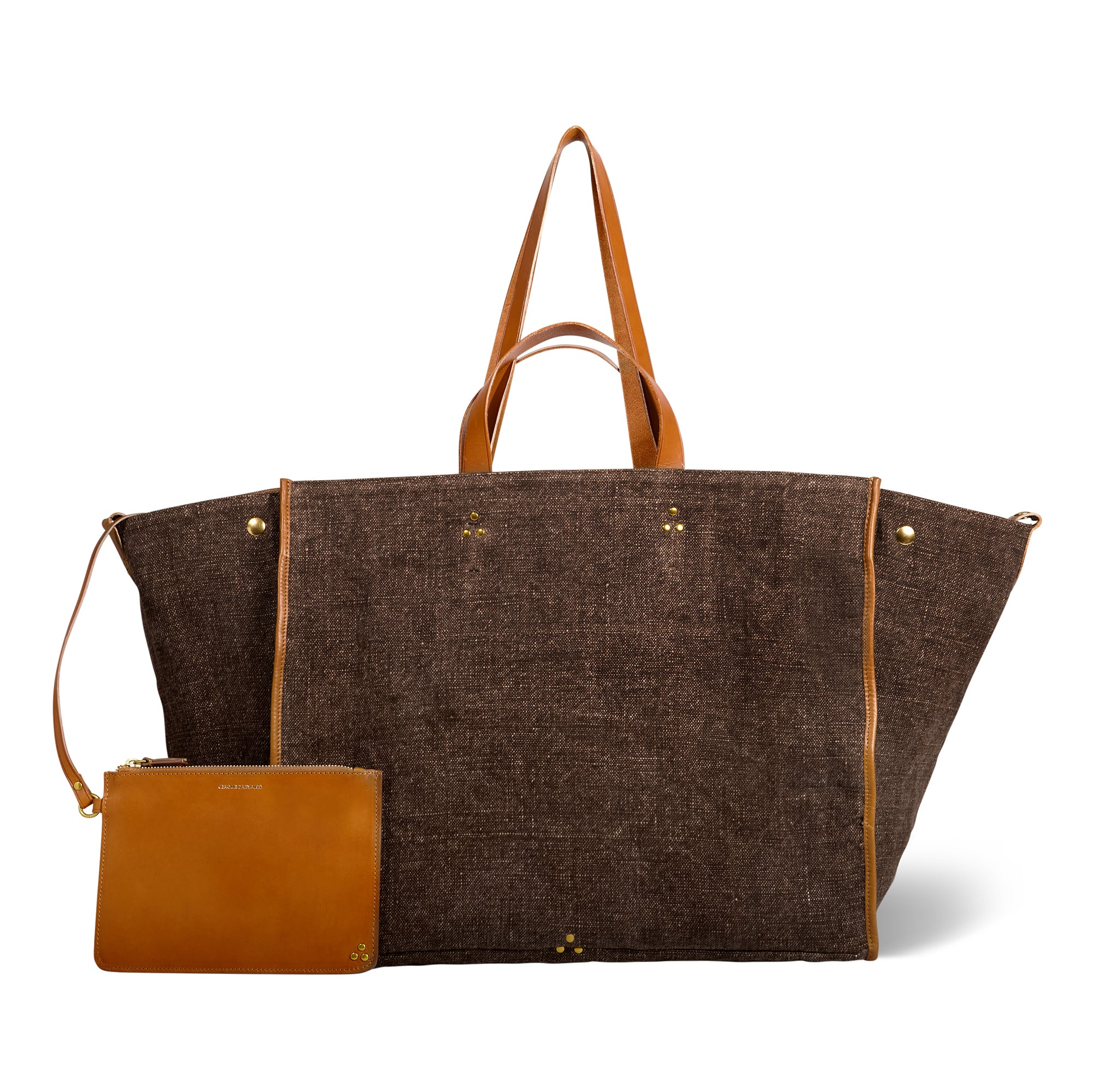 Sac Cabas Léon L Toile Chocolat