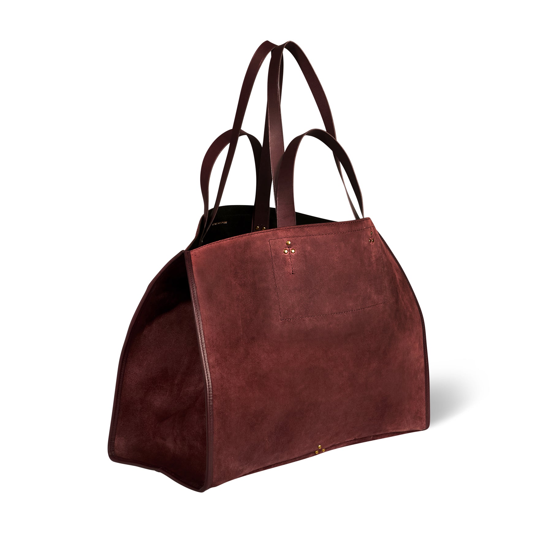 Sac Cabas Léon L croute velours Brulé