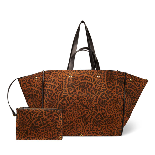 Sac Cabas Léon L croute velours Chat Sauvage