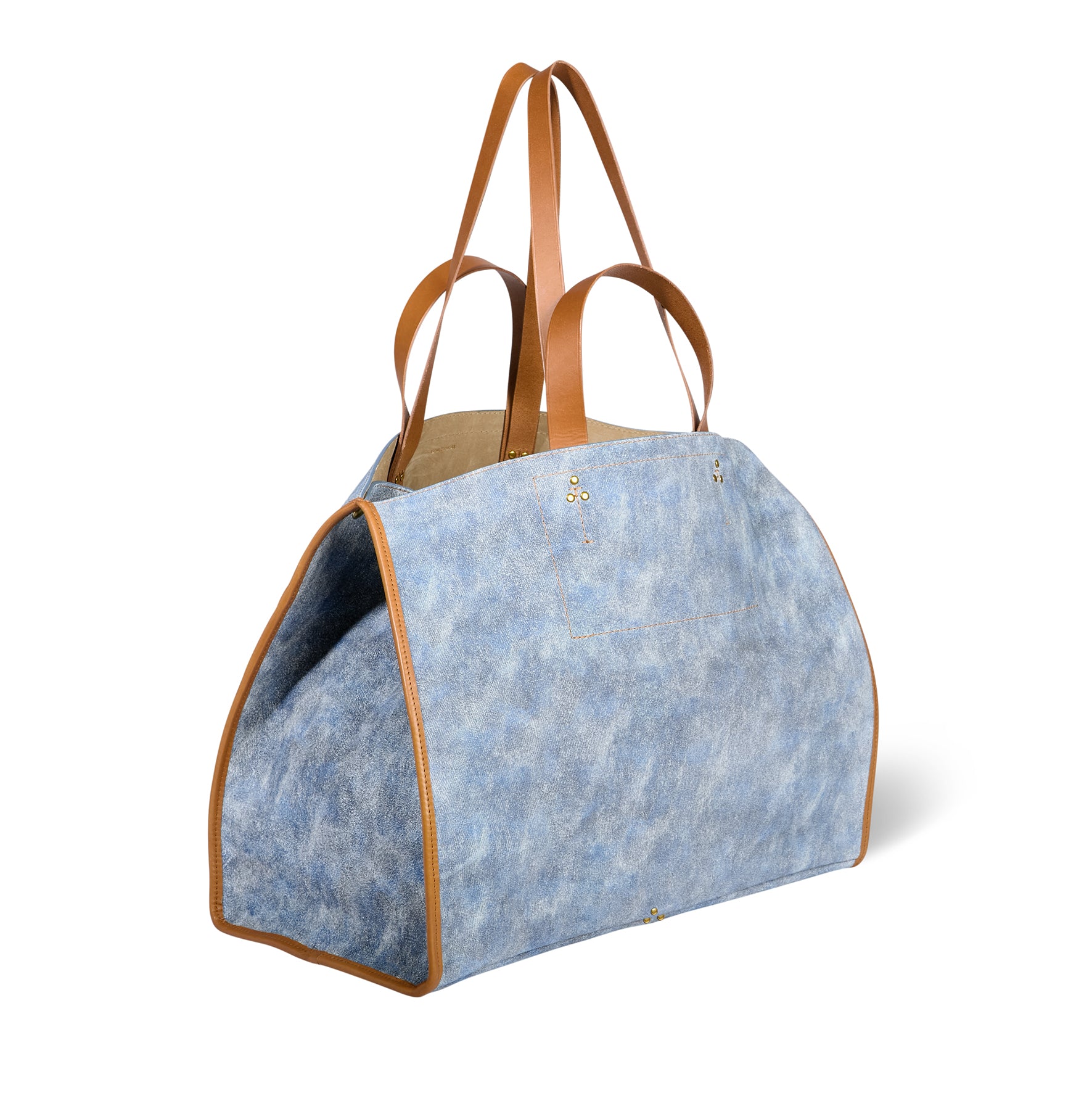 Sac Cabas Léon L croute velours Washed Jean's