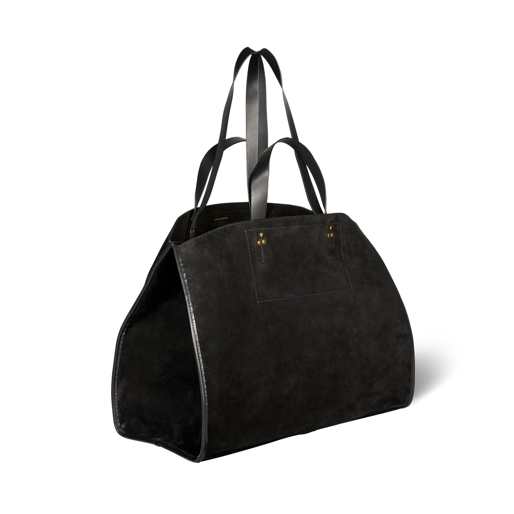 Sac Cabas Léon L croute velours Noir