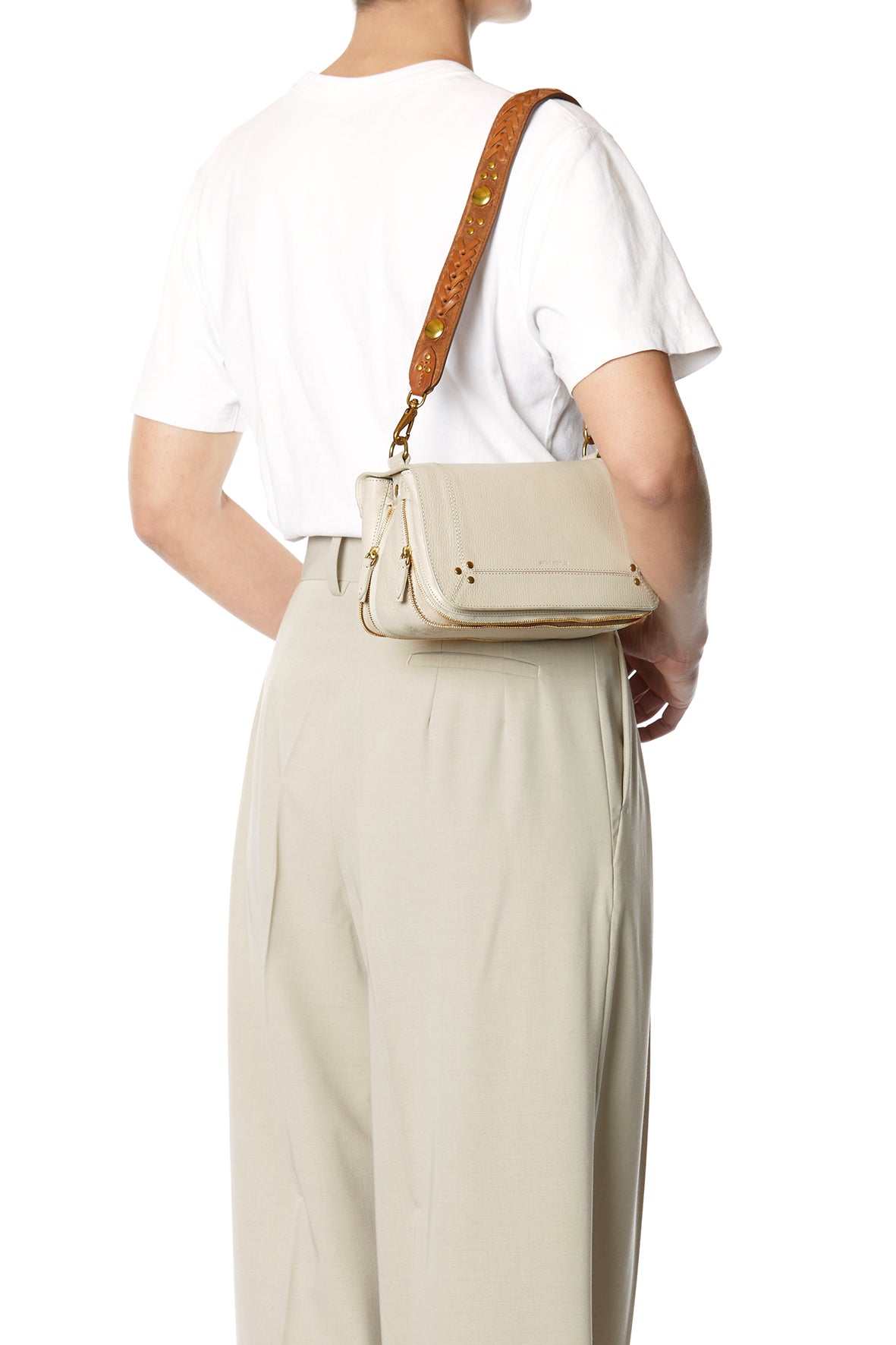 Bandouliere Gaucho Croûte Velours Caramel