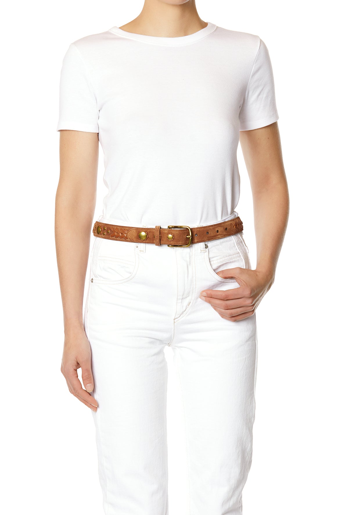 Ceinture Gaucho Croûte Velours Caramel