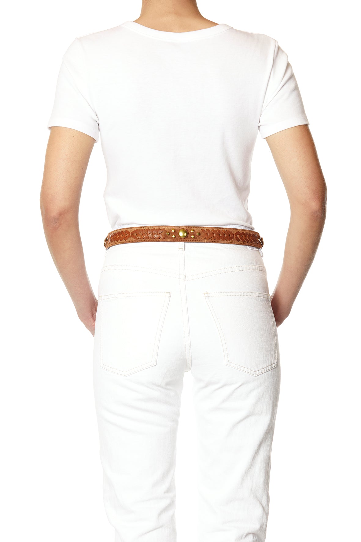 Ceinture Gaucho Croûte Velours Caramel
