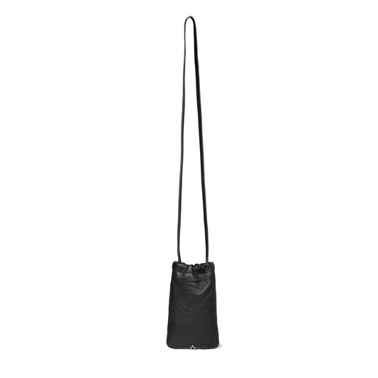 Étui téléphone Gordi mobile Chèvre Noir Grainé
