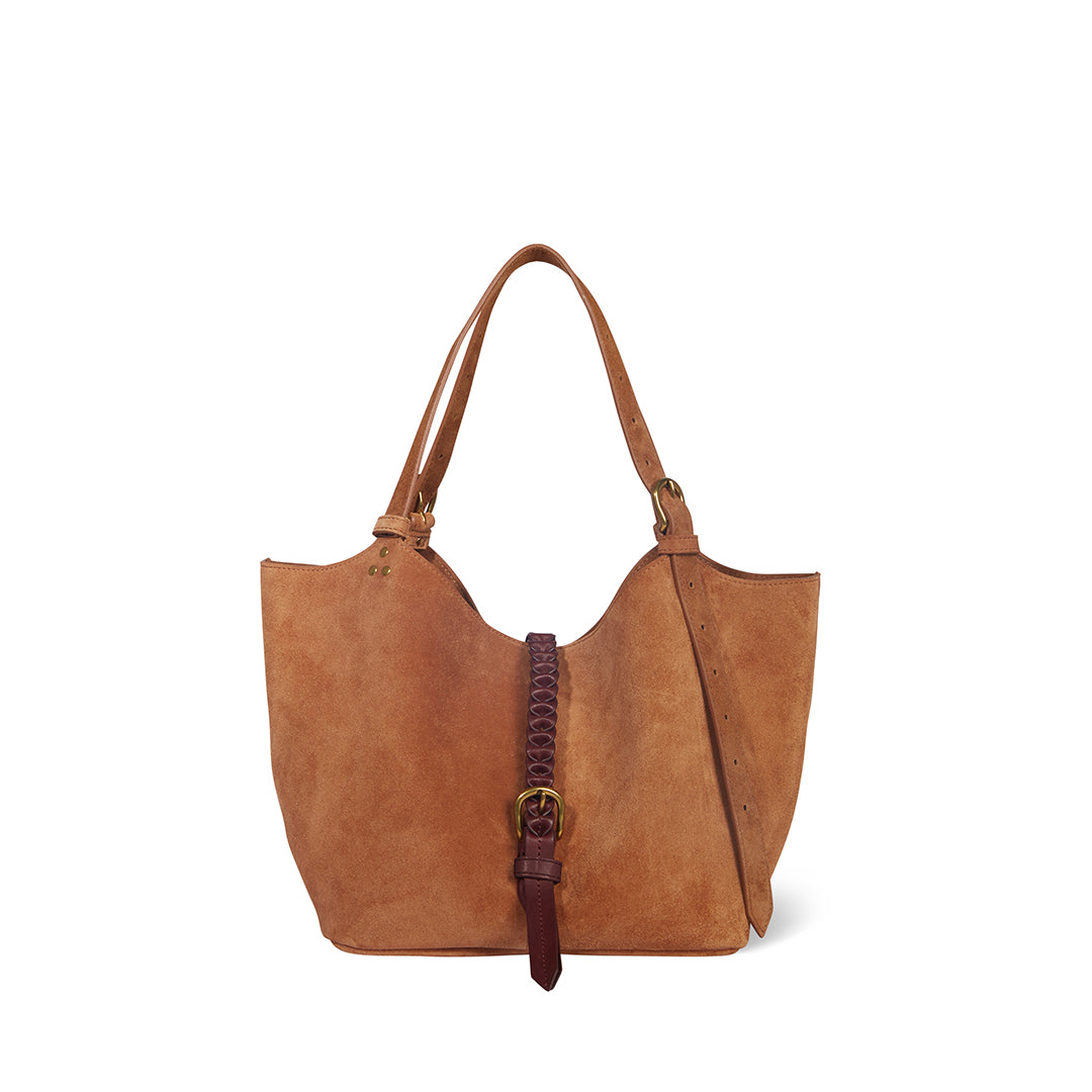 Sac Cabas Joseph S Croûte Velours Caramel