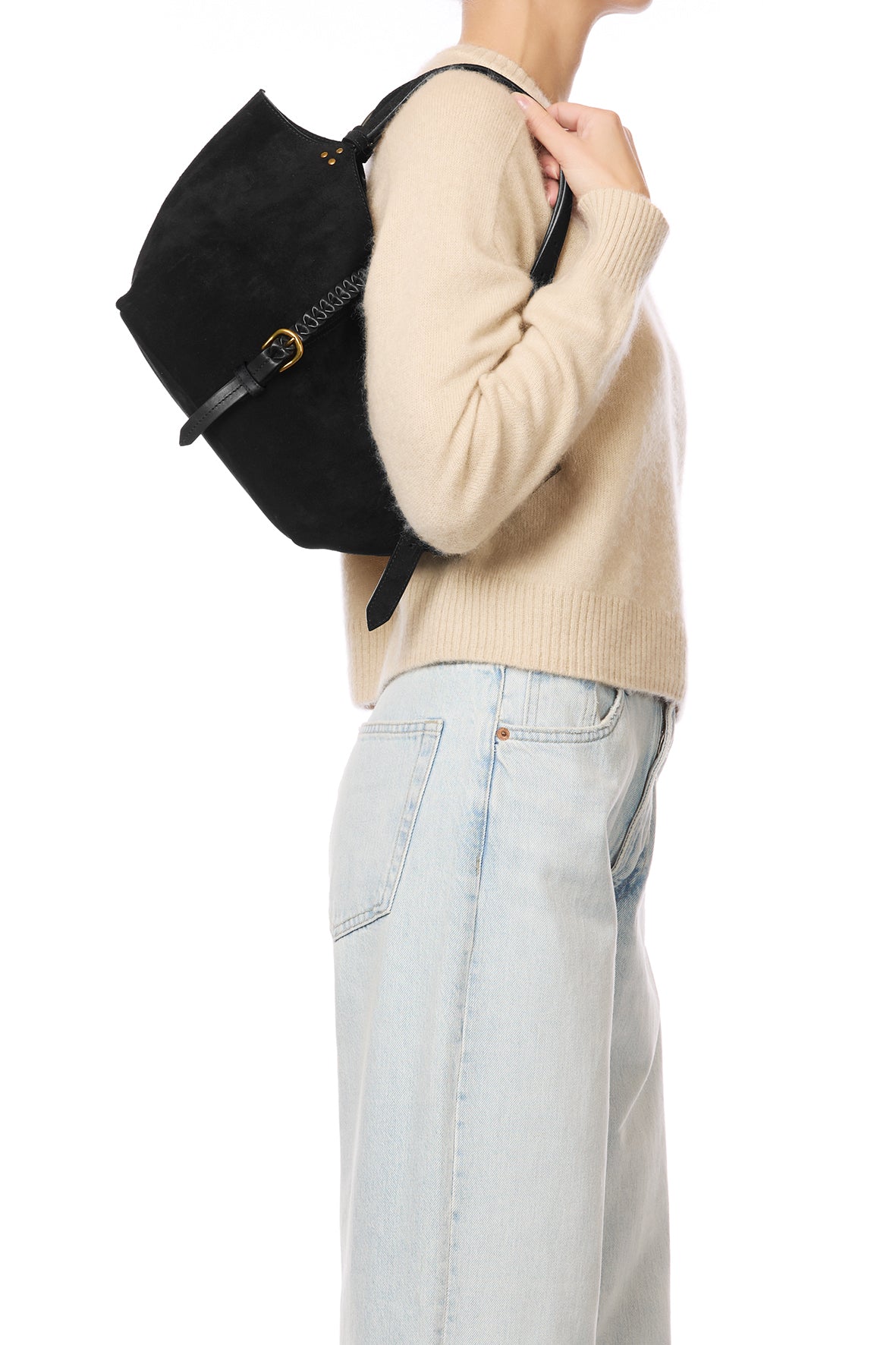 Sac Cabas Joseph S Croûte Velours Noir
