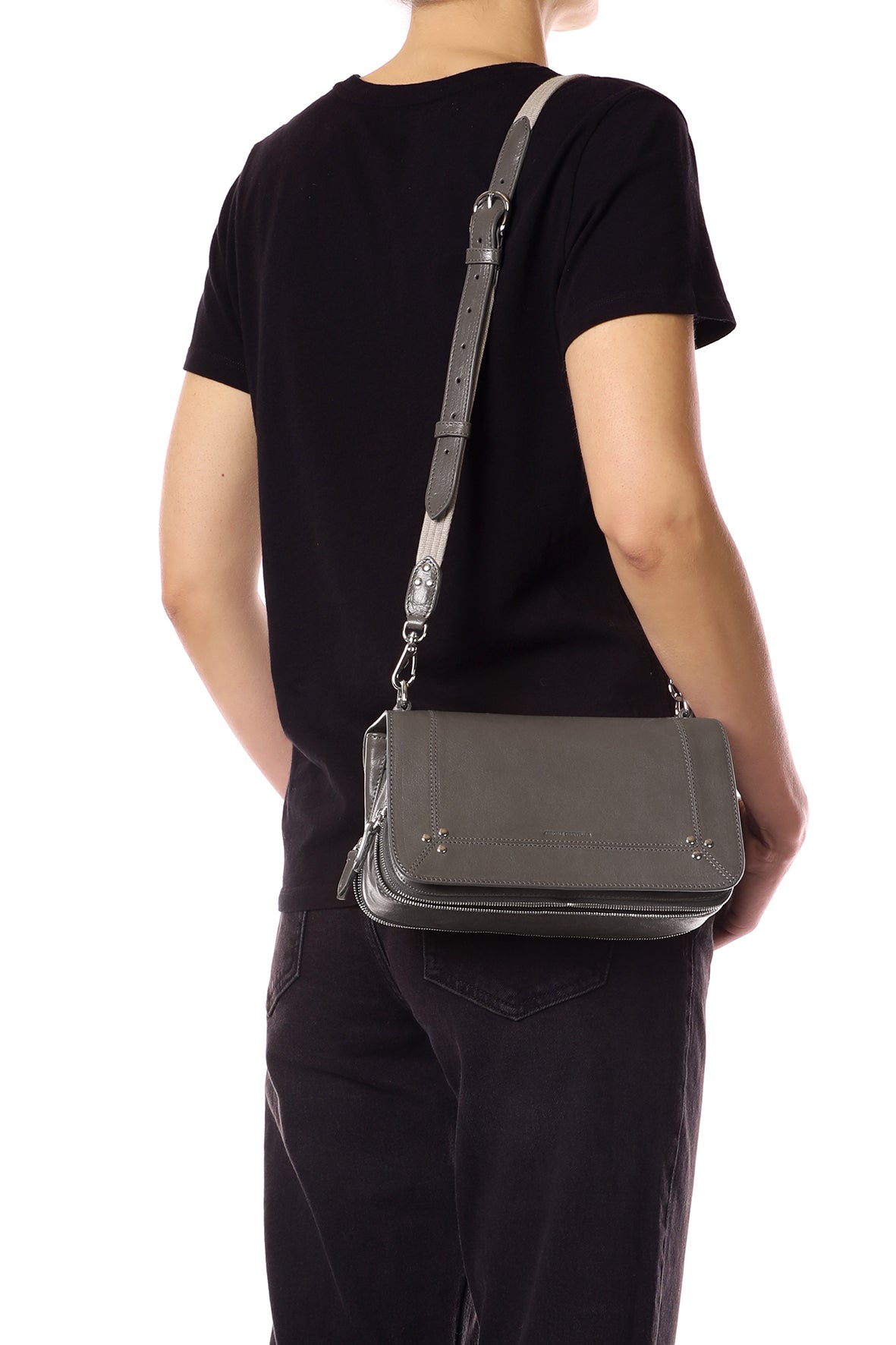 Bandoulière Sangle Fine buffle Gris