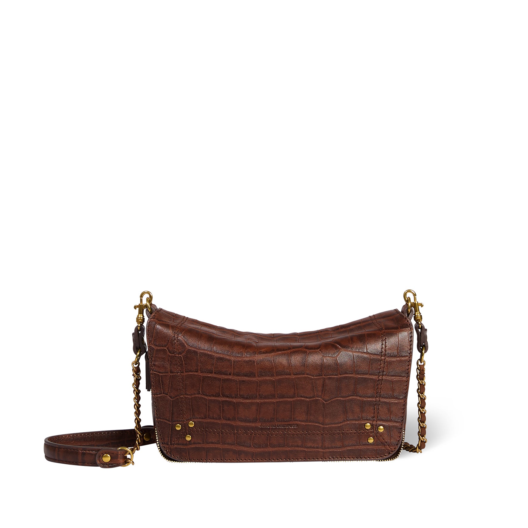 Sac Bobi S Mouton Imprimé Croco Cigare