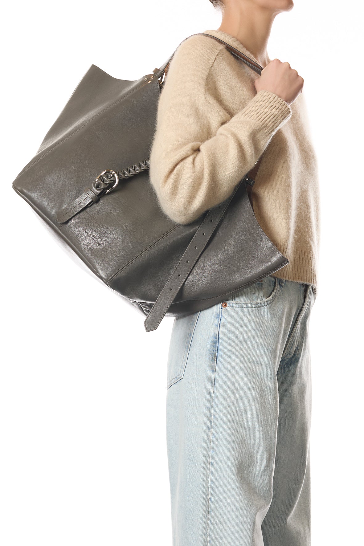 Sac Cabas Joseph M buffle Gris