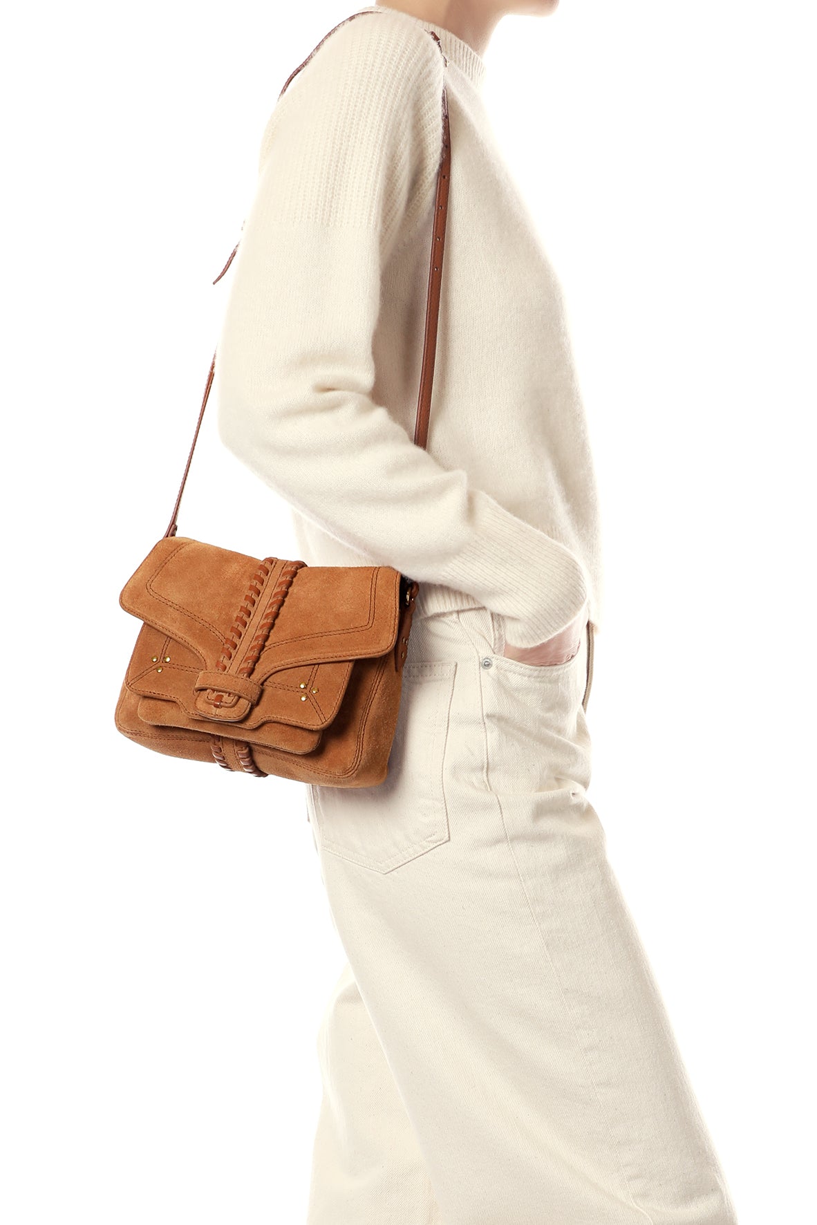 Sac Harry S Croûte Velours Caramel