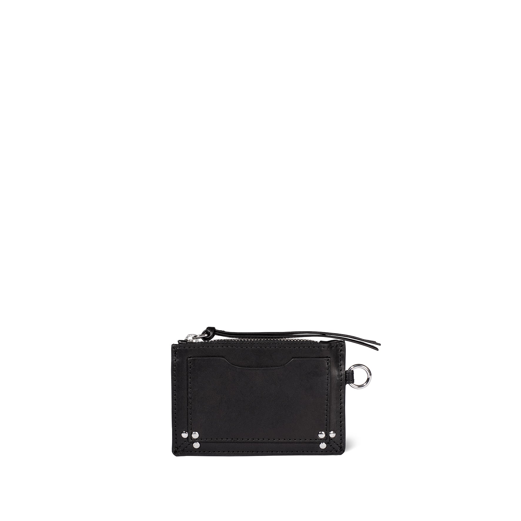 Lucky porte cartes Vachette Noir Silver