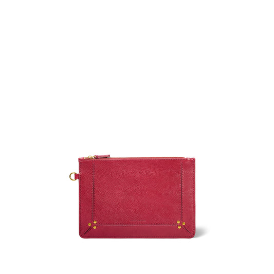 Pochette Popoche M Chèvre Carmin