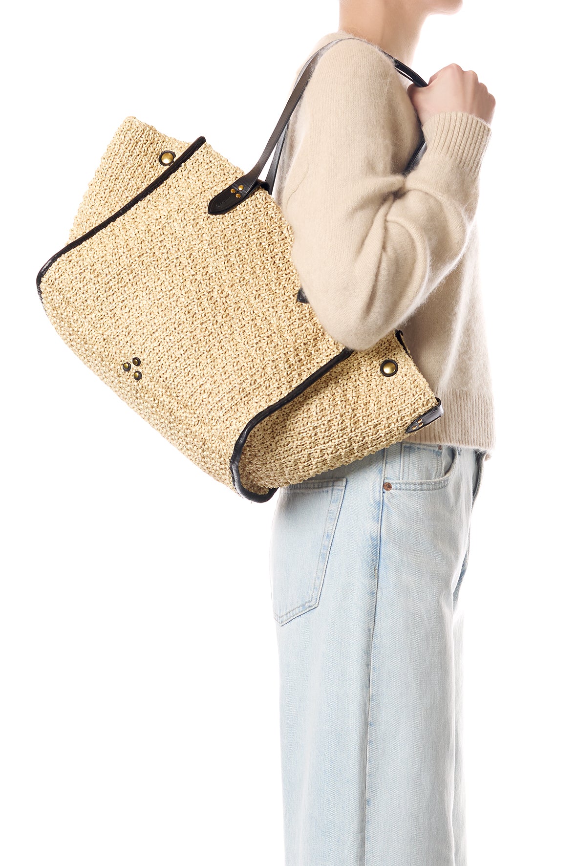 Sac Cabas Léon M fibres recyclées effet raphia