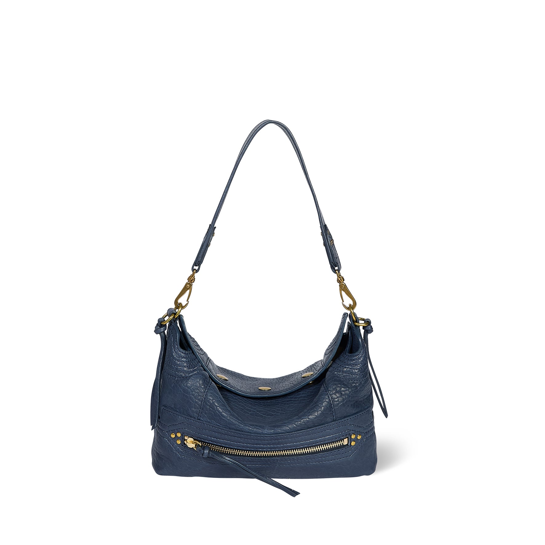 Sac Lucky Hobo Small Agneau Bubble Night Blue