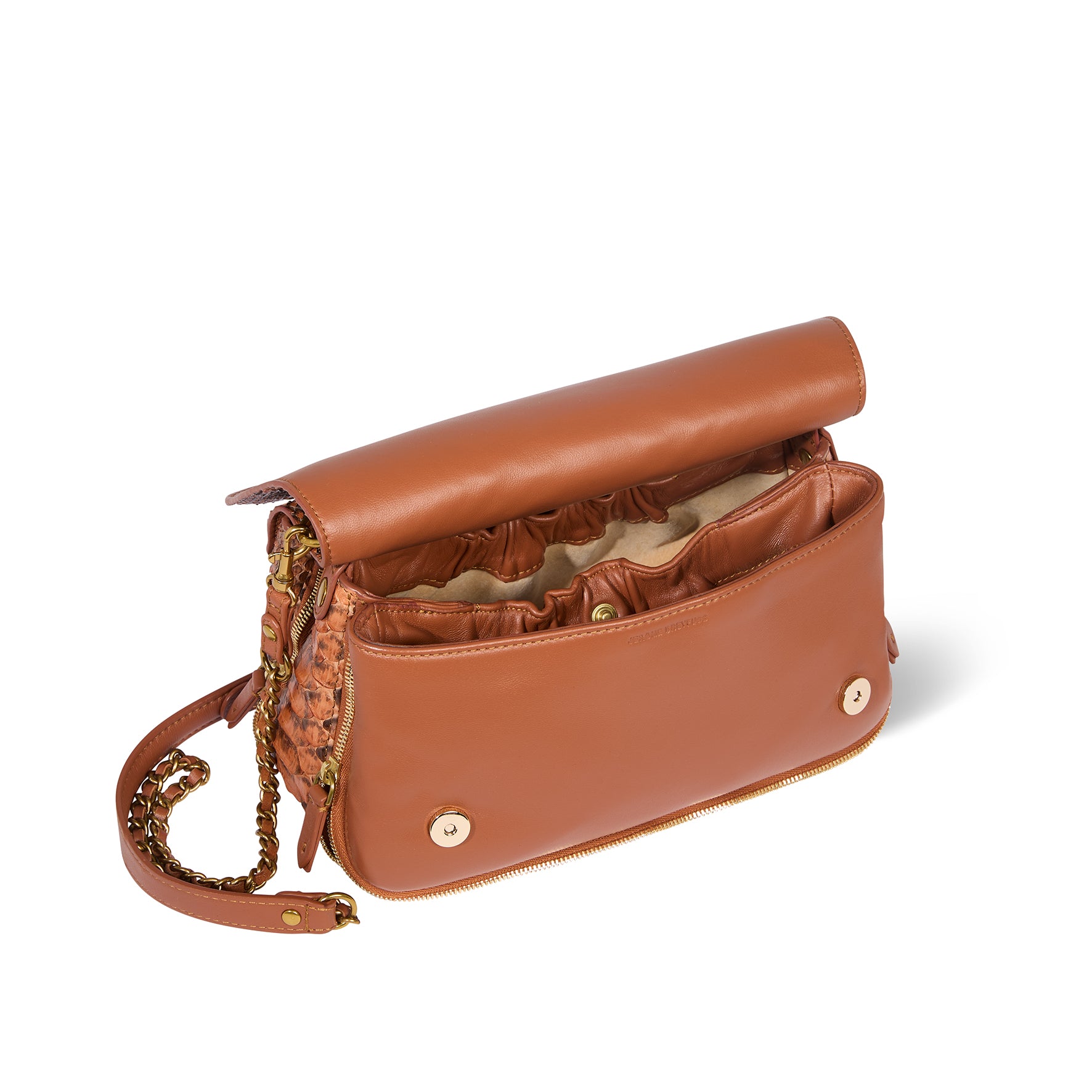Sac Bobi python Cognac
