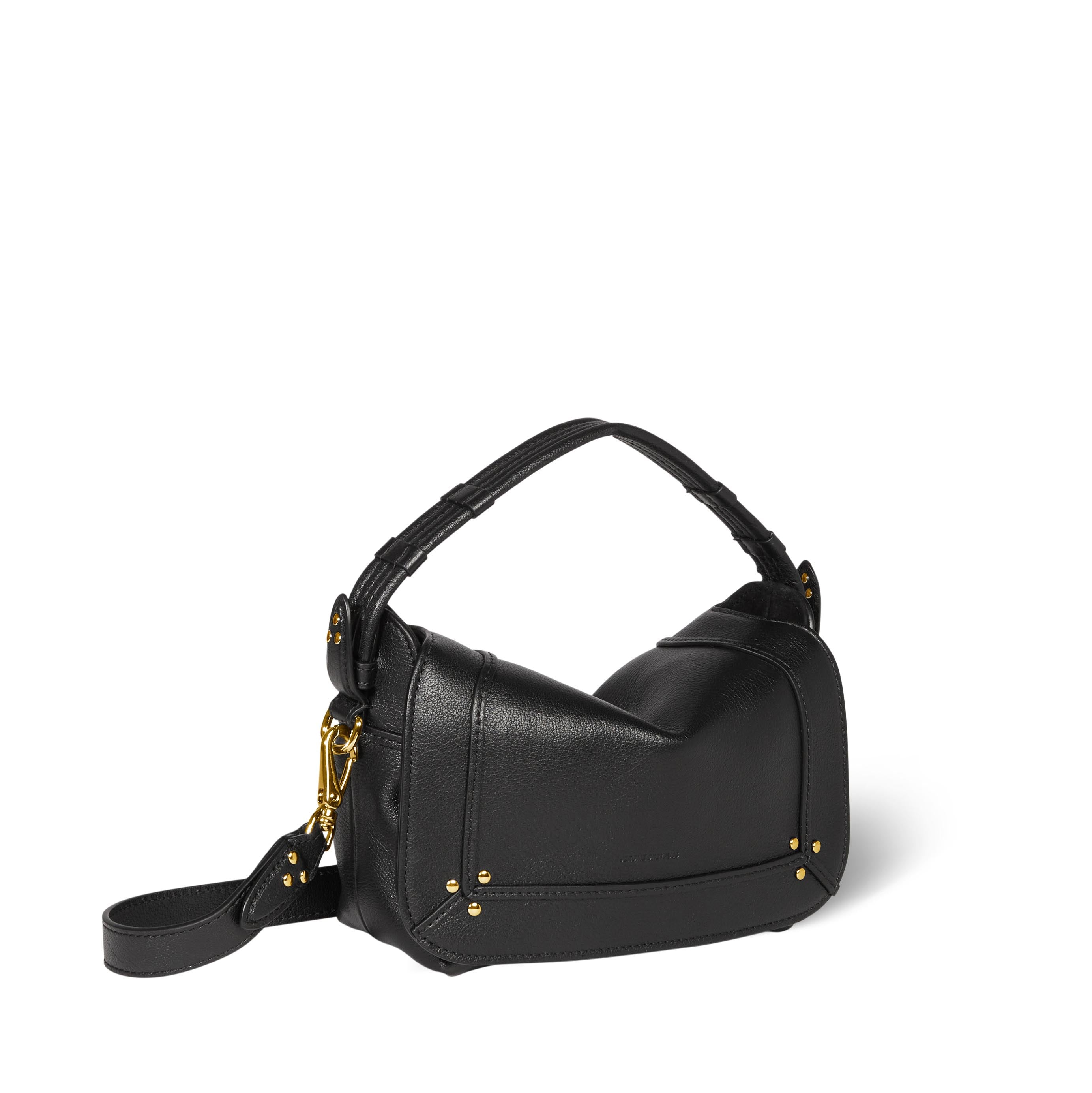Sac Pepito S Buffle Noir Brass