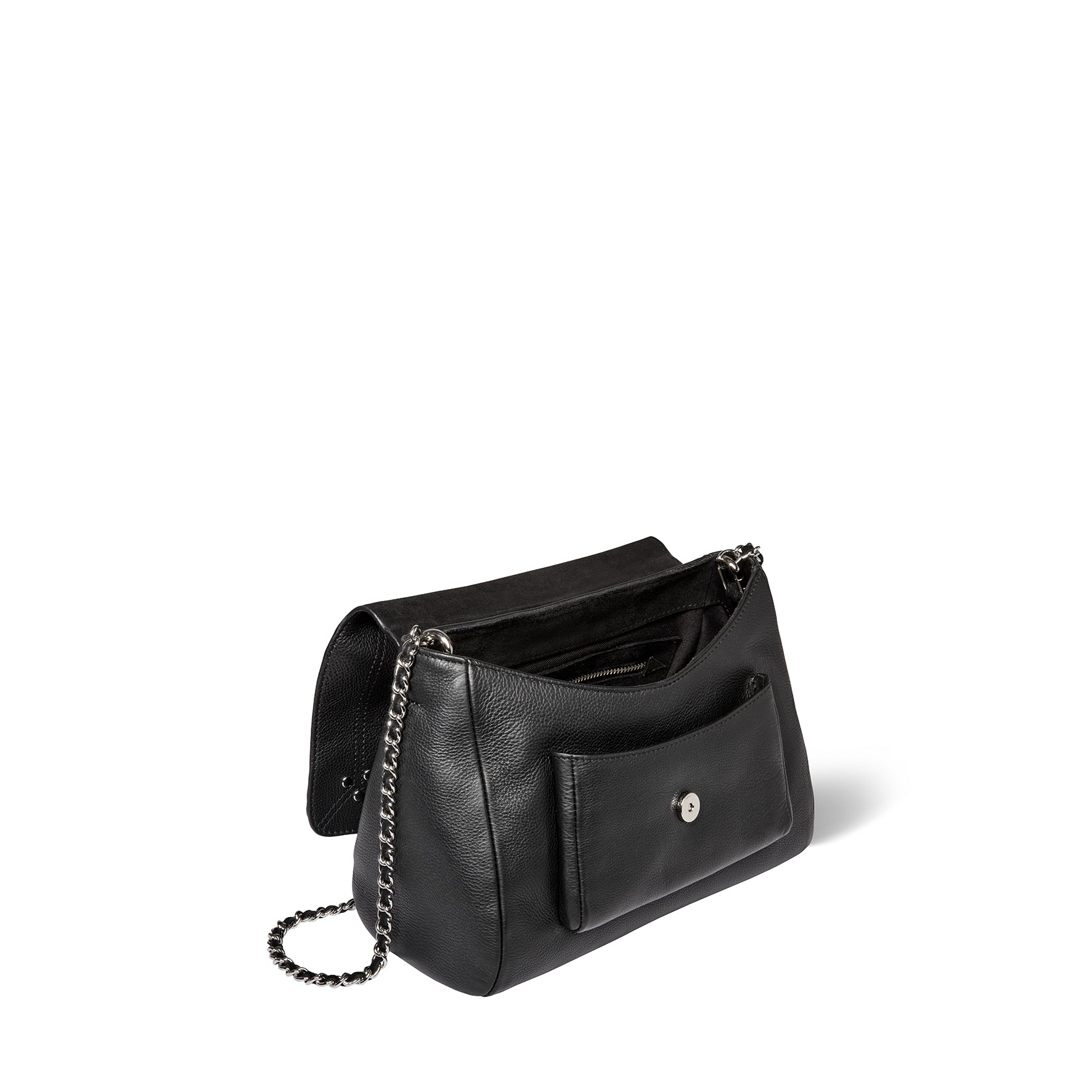 Lulu M Veau Noir Silver