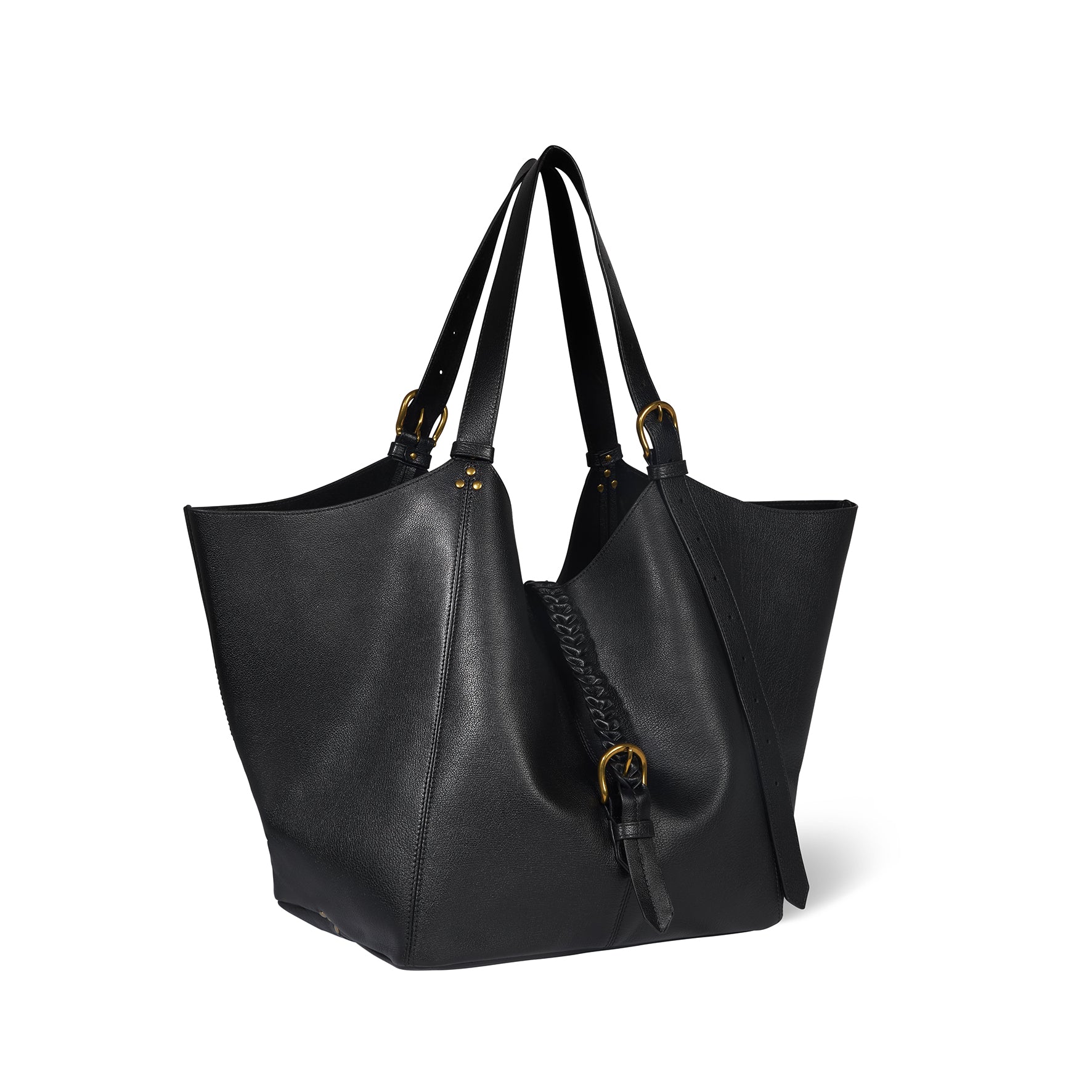 Sac Cabas Joseph M buffle Noir Brass