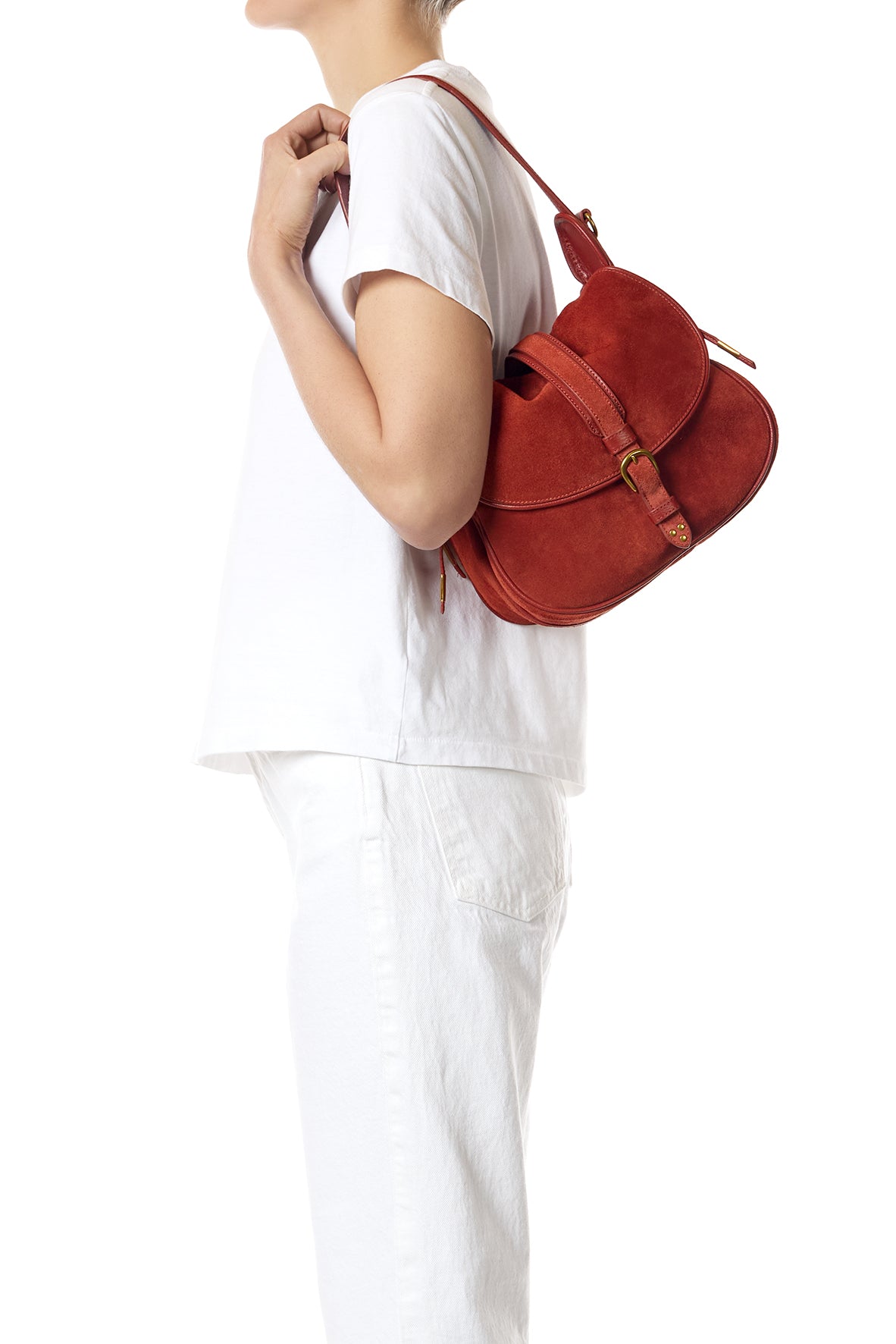 Sac Gildas Croûte Velours Rouille