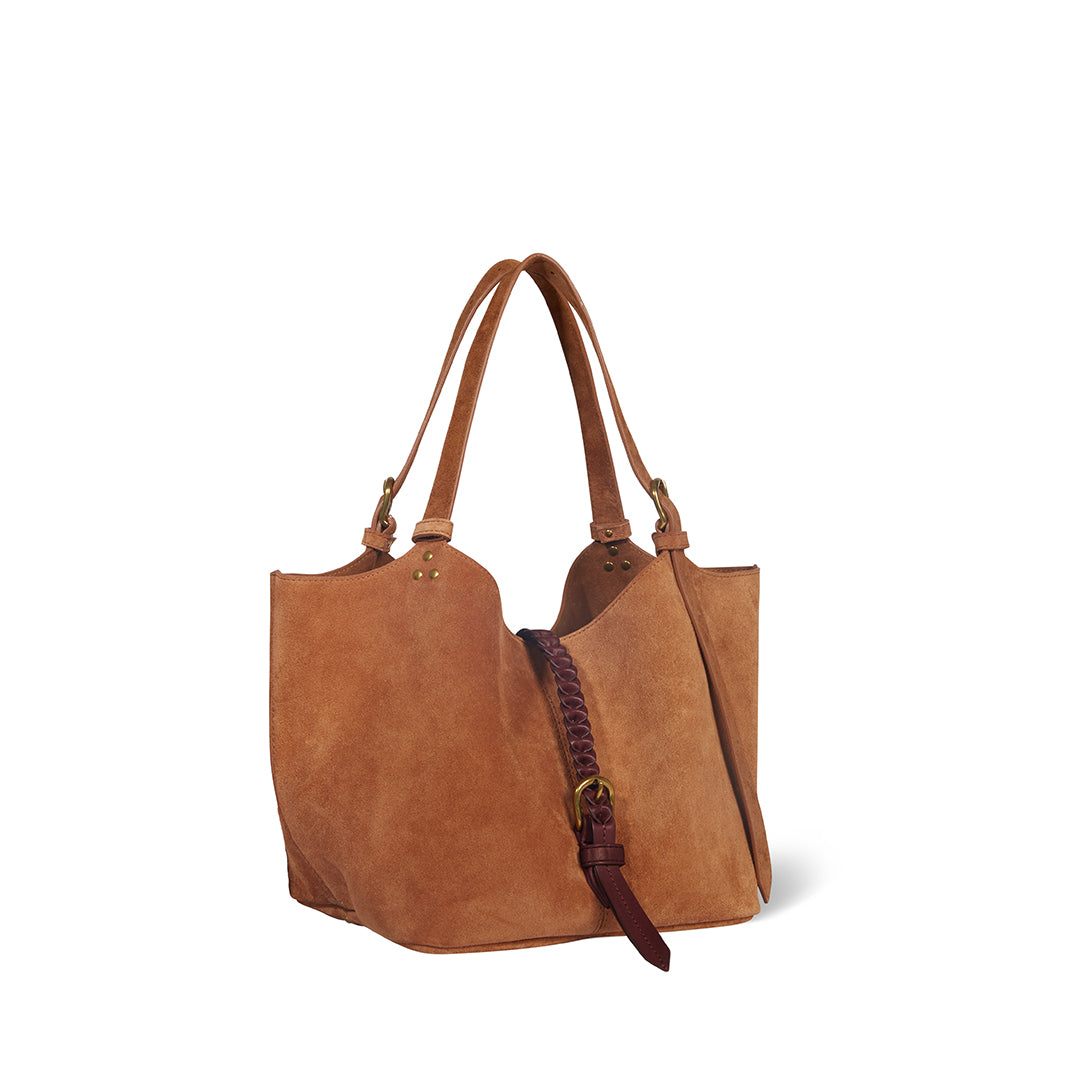 Sac Cabas Joseph S Croûte Velours Caramel