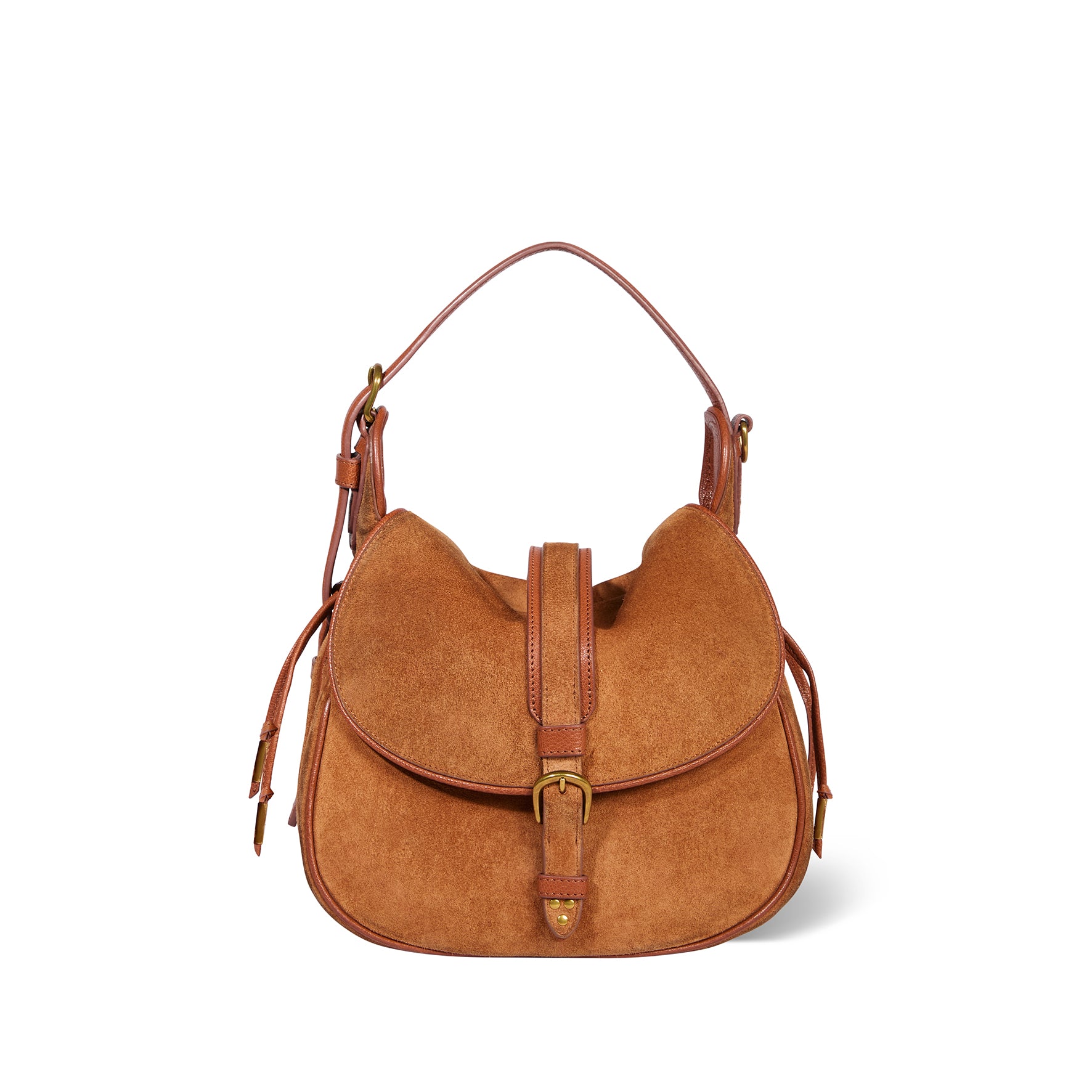 Sac Gildas Croûte Velours Caramel