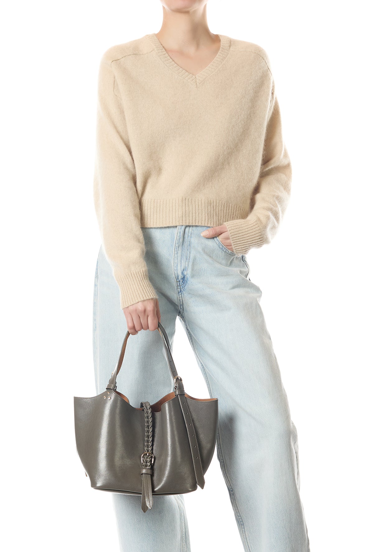 Sac Cabas Joseph S buffle Gris