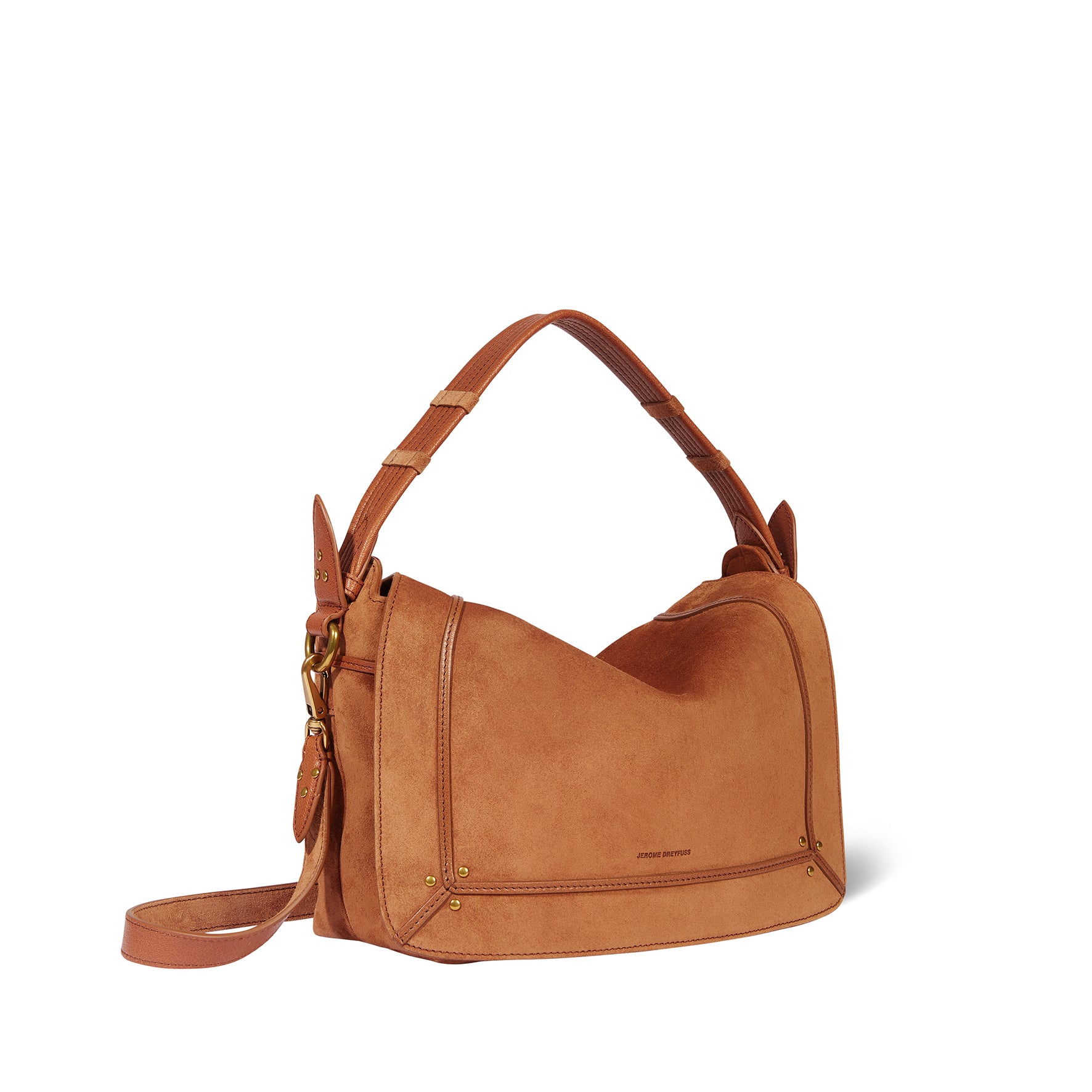 Sac Pepito M Croûte Velours Caramel