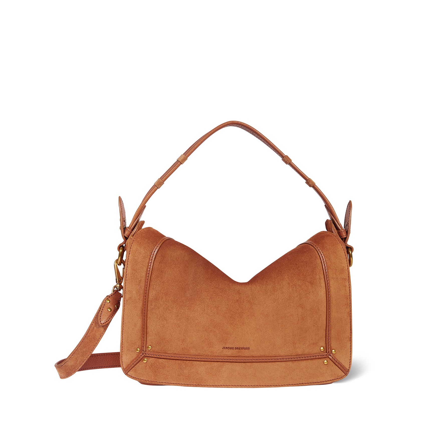 Sac Pepito M Croûte Velours Caramel