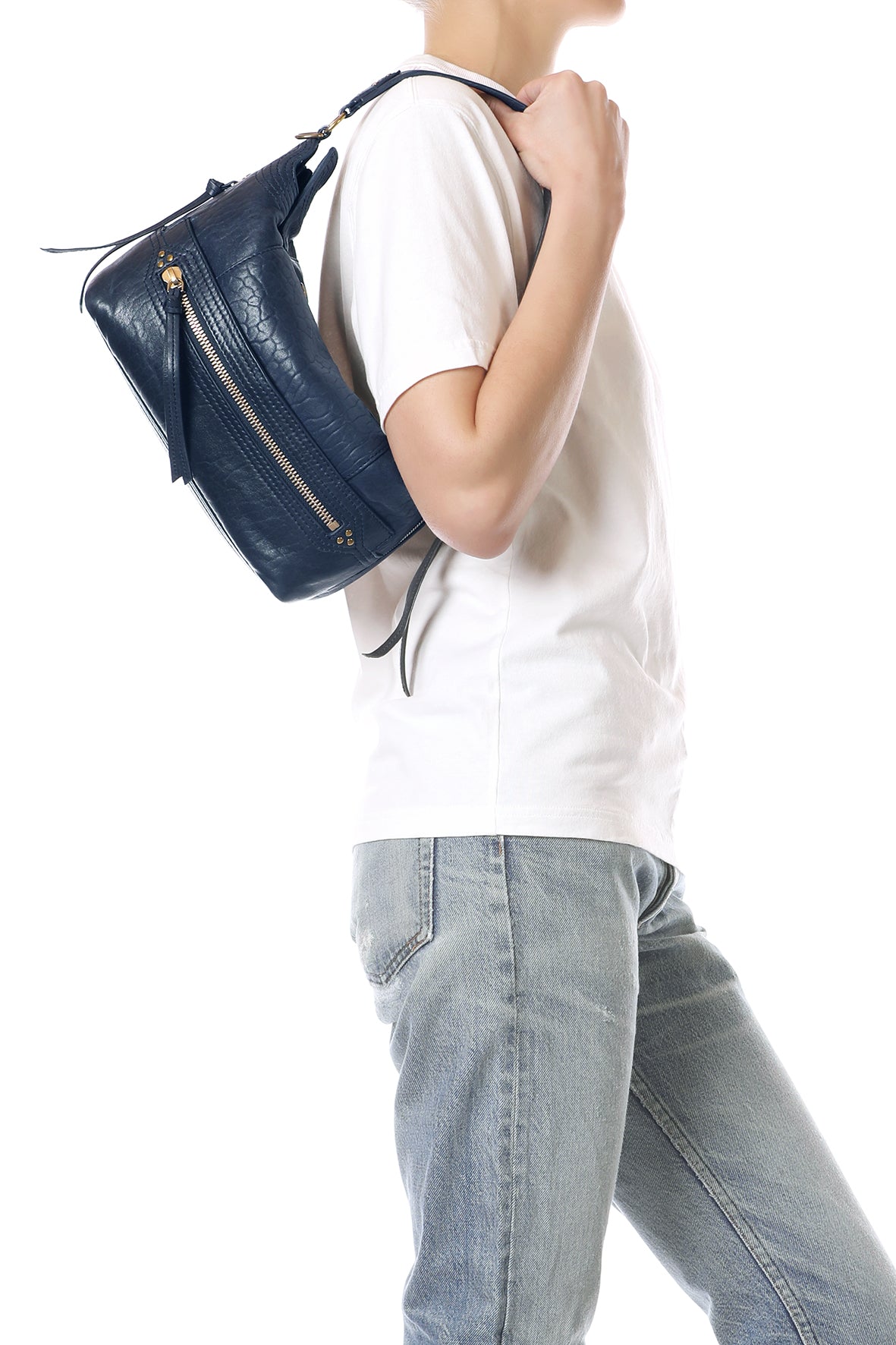 Sac Lucky Hobo Agneau Bubble Night Blue