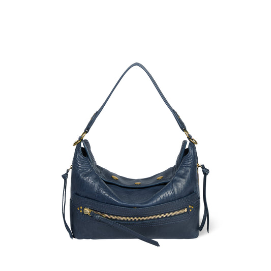 Sac Lucky Hobo Agneau Bubble Night Blue