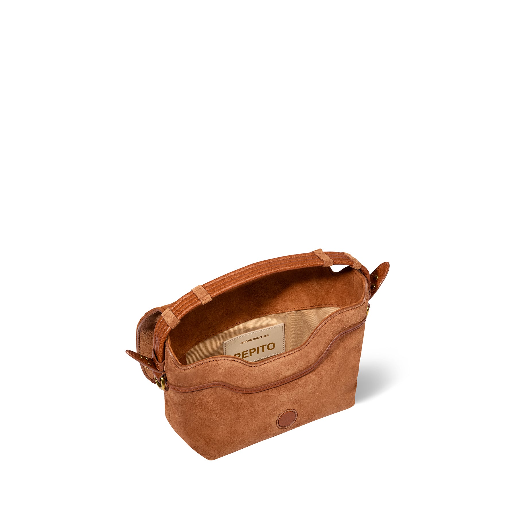 Sac Pepito S Croûte Velours Caramel