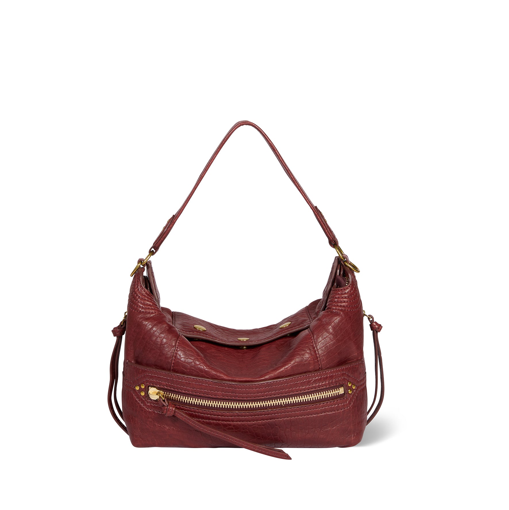 Sac Lucky Hobo Agneau Bubble Burgundy