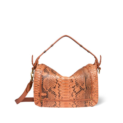 Pepito M Tasche Cognac python